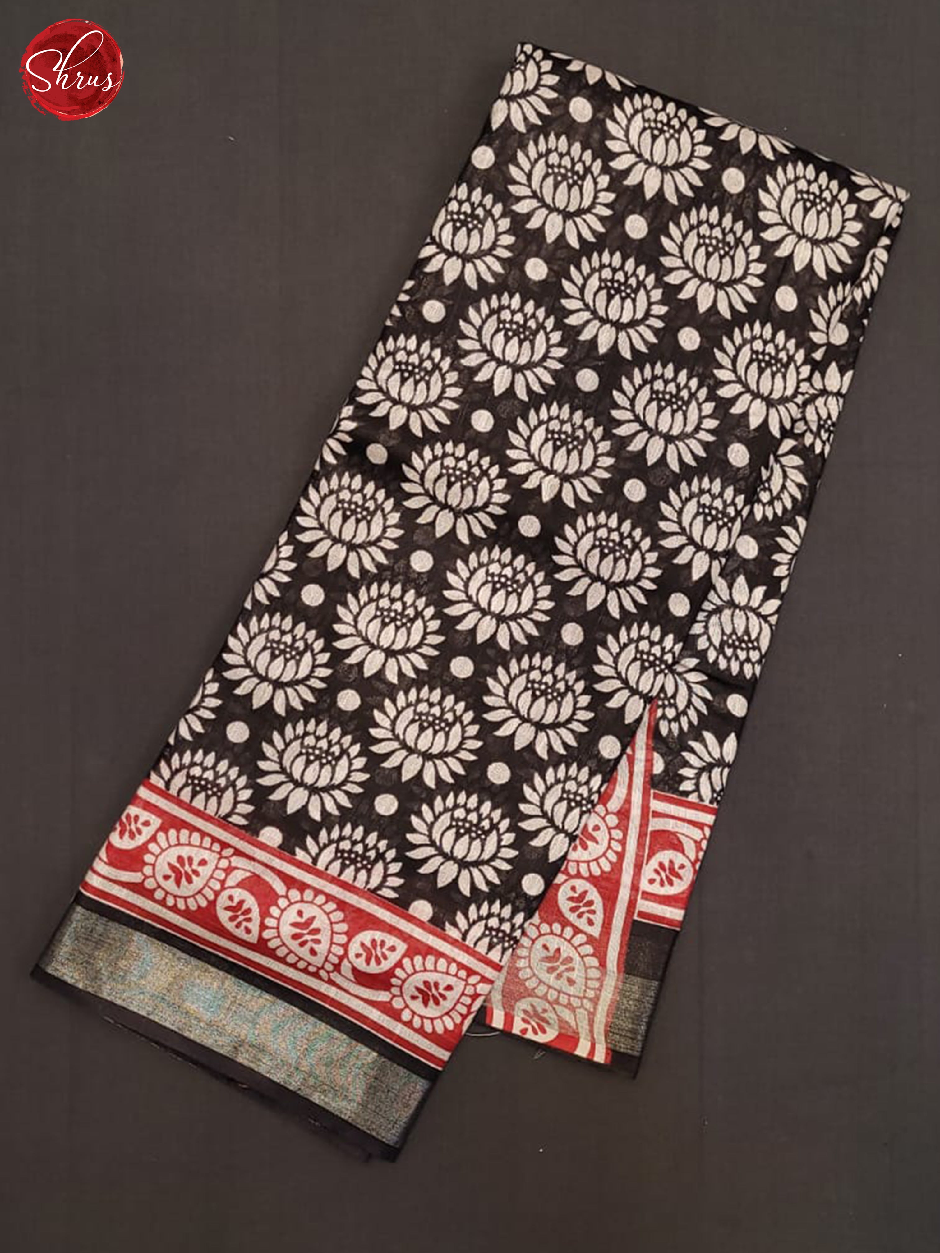 Black(SIngle Tone) - Linen Cotton Saree - Shop on ShrusEternity.com