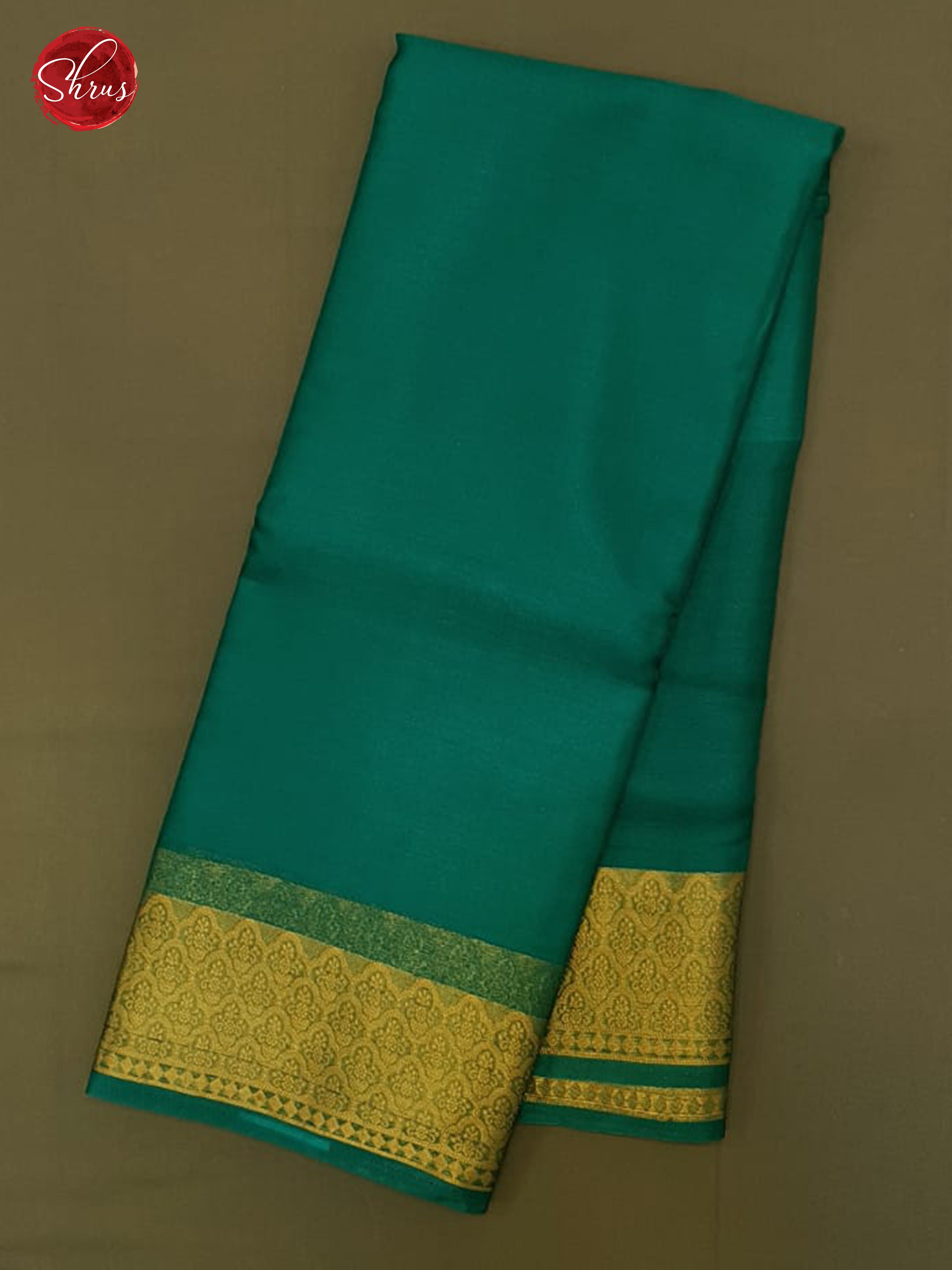 Green(Single Tone) - Semi Organza Saree - Shop on ShrusEternity.com