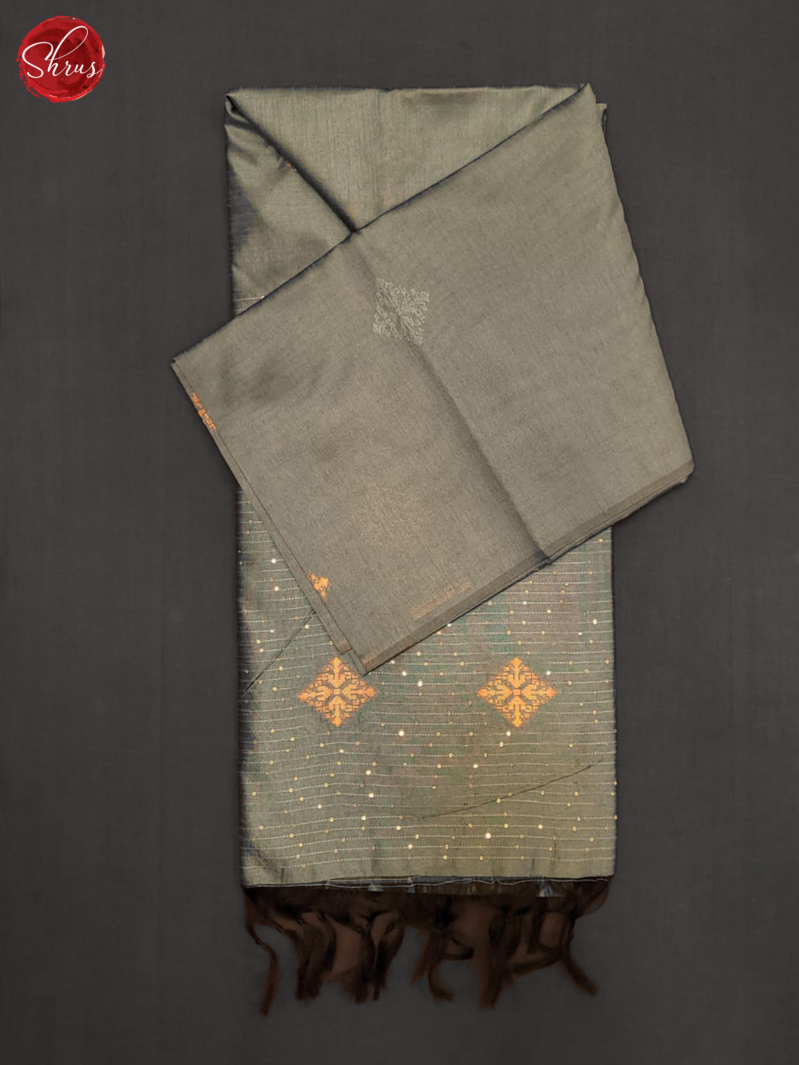 Grey(Single Tone) - Semi Raw Silk Saree - Shop on ShrusEternity.com