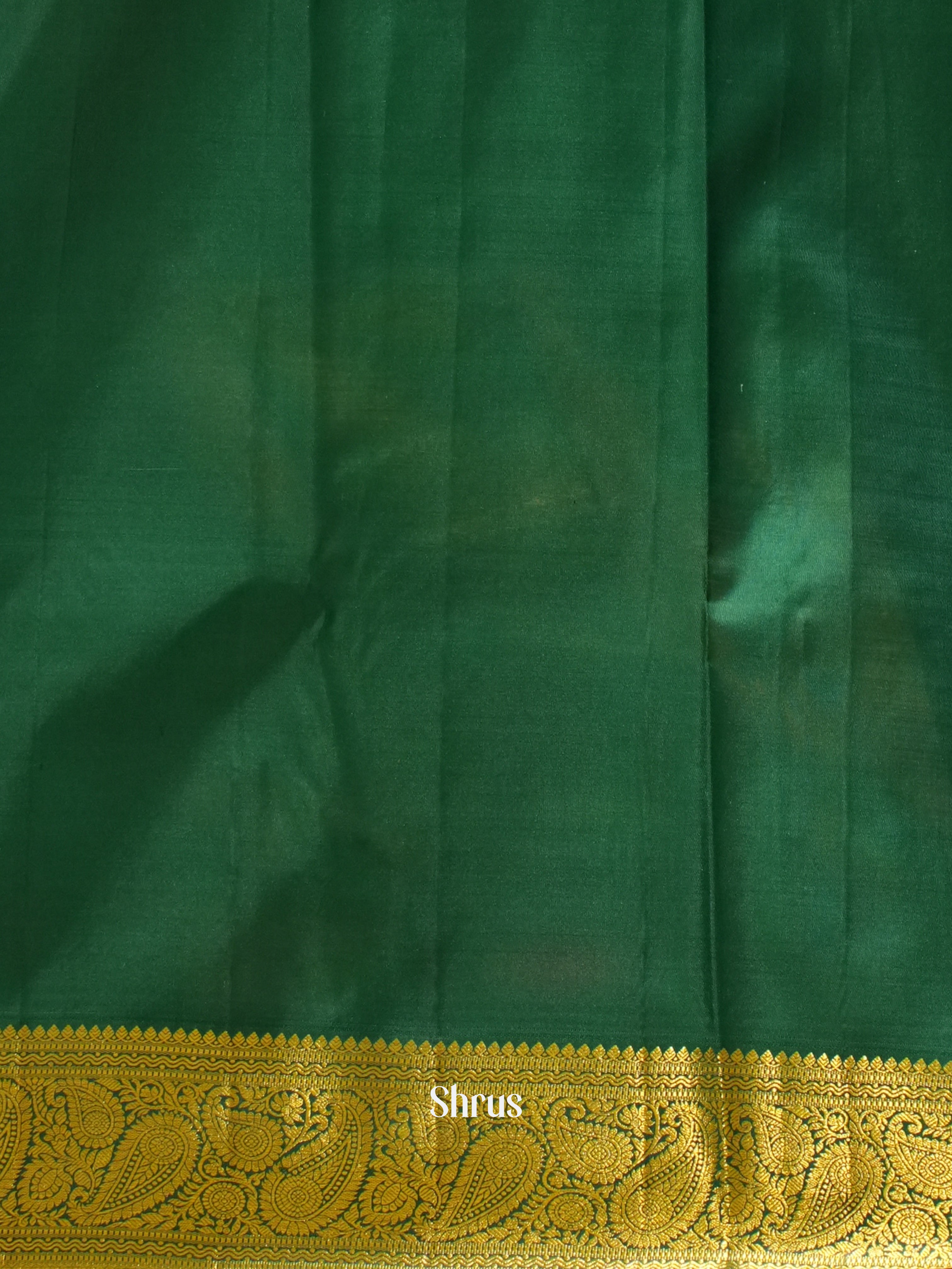 Exquisite Peach and Green Korvai Kanchipuram Silk Saree With Golden Zari Woven Floral Brocade-2
