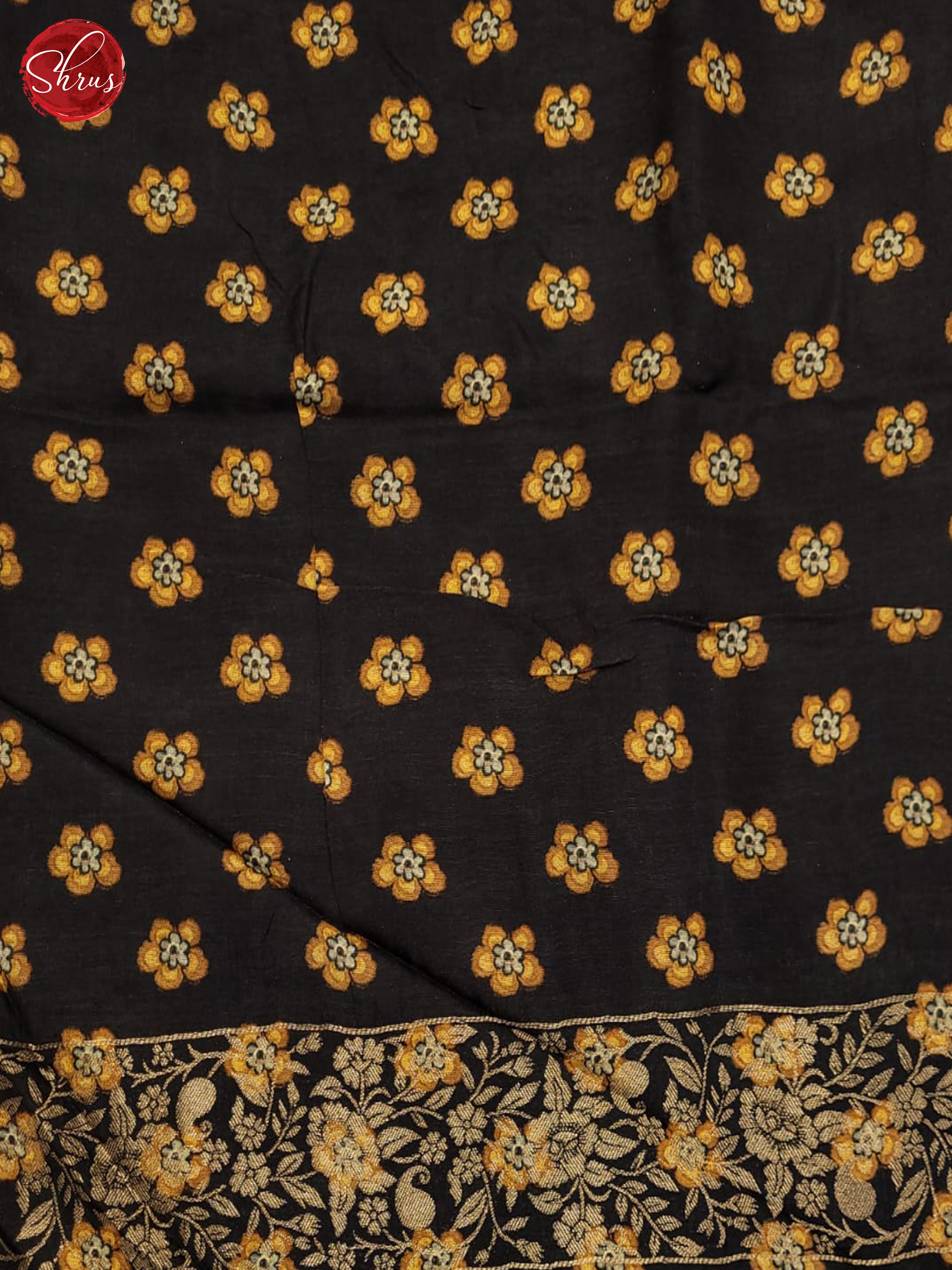 Black(Single Tone) - Semi Crepe Saree - Shop on ShrusEternity.com