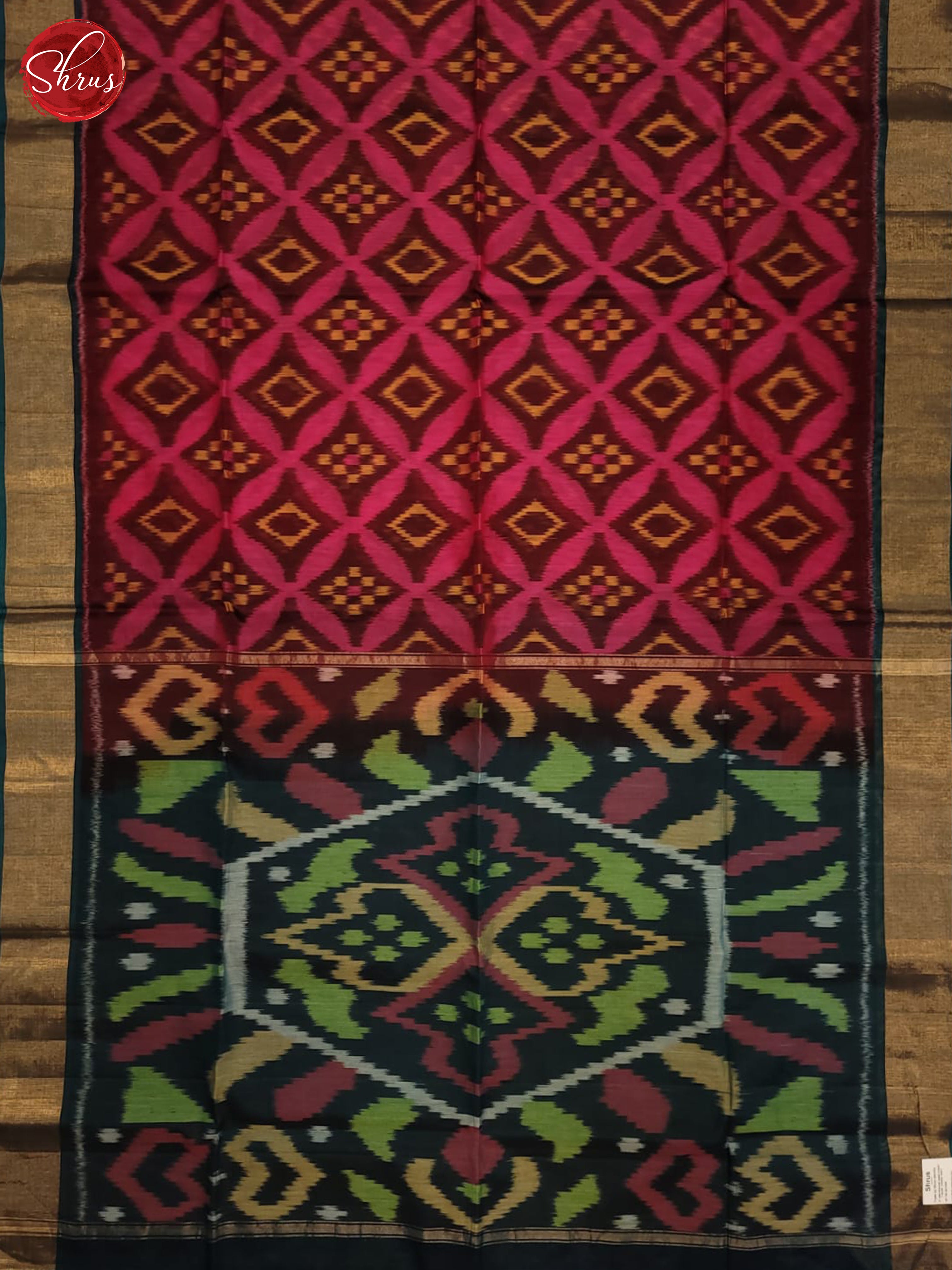 BDS8007 - Pochampally silk cotton Saree - Shop on ShrusEternity.com