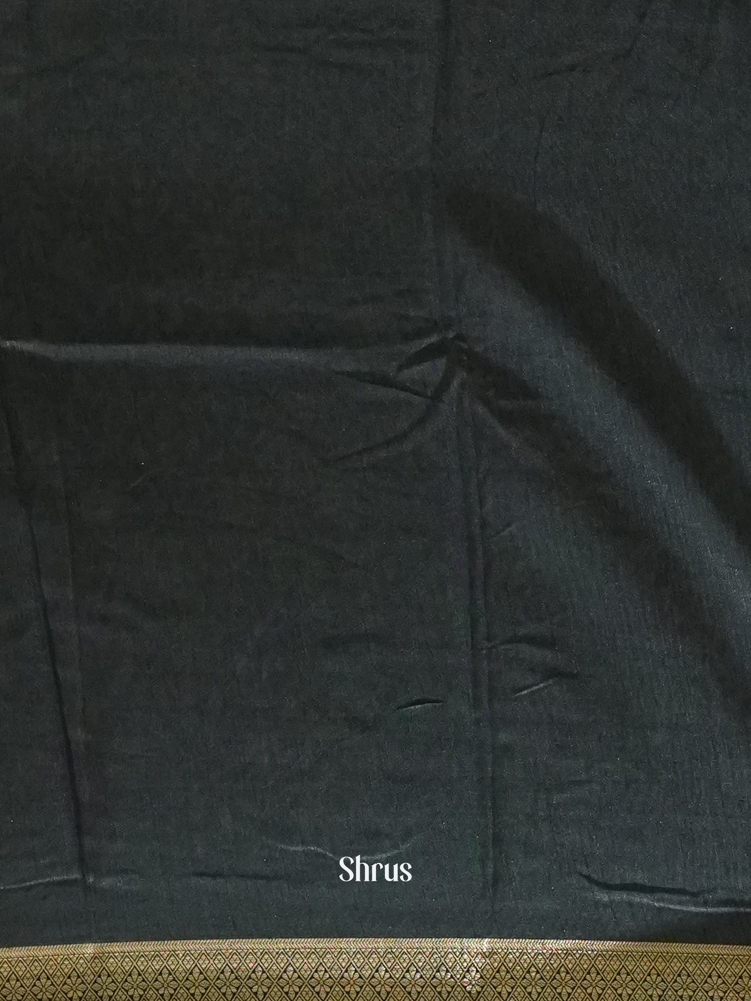 Navy Blue(Single Tone) - Semi Crepe Saree - Shop on ShrusEternity.com