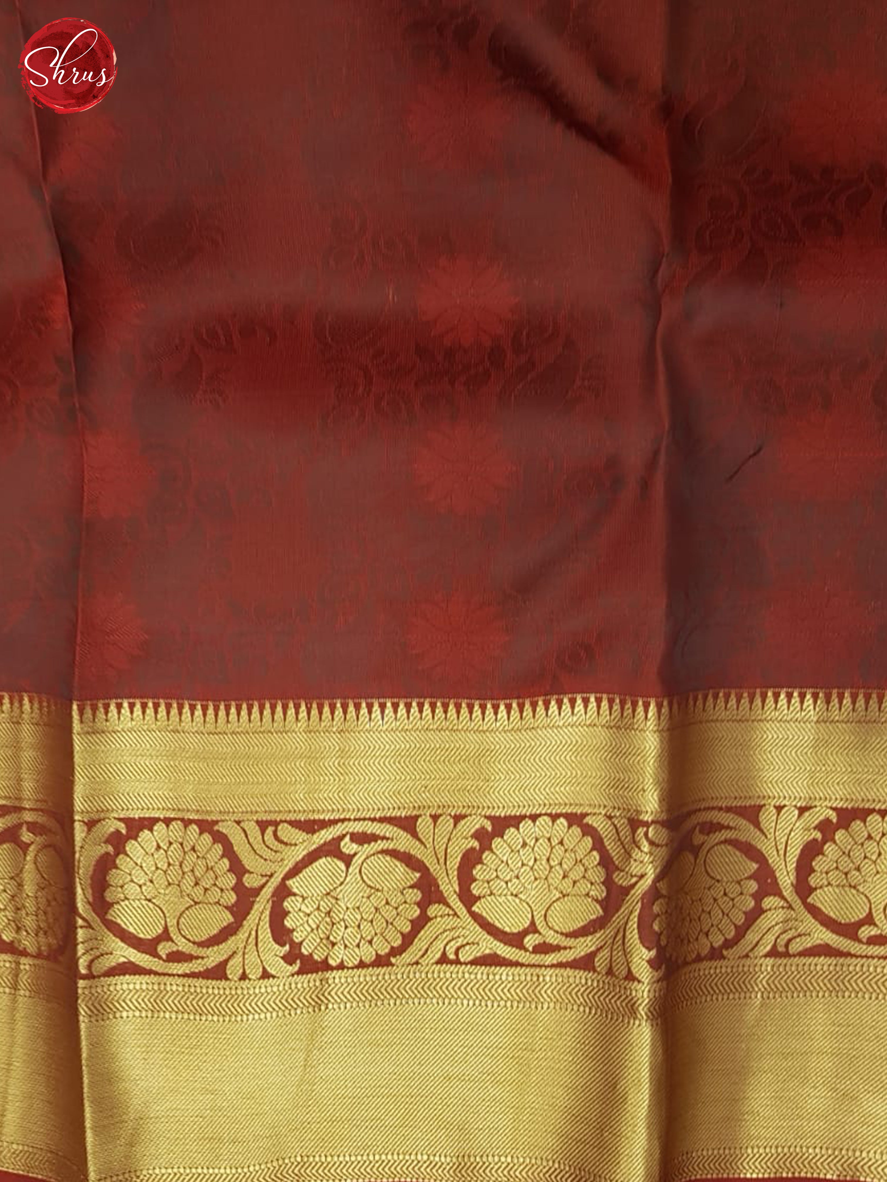 Grey And And Maroon- Kanchipuram Half-pure Saree - Shop on ShrusEternity.com