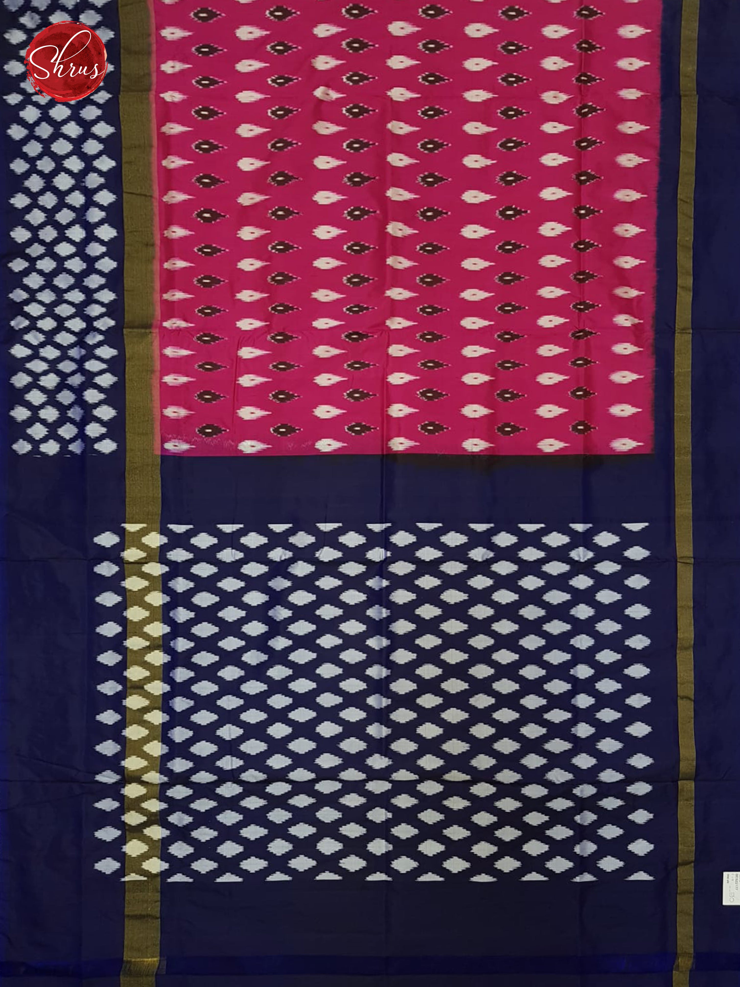 Pink & Blue- Ikkat Silk Saree - Shop on ShrusEternity.com