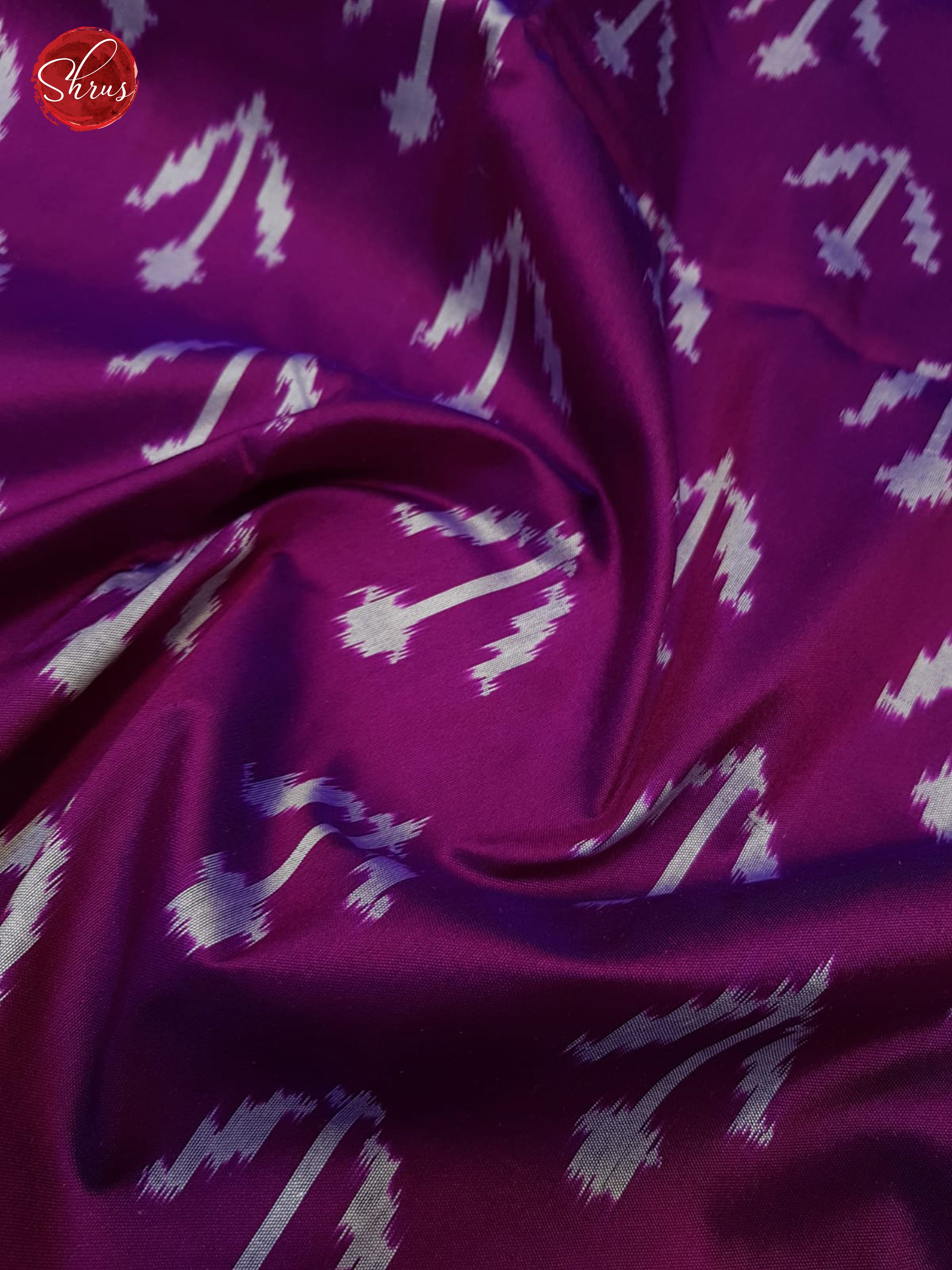 Purple & Green- Ikkat Silk Saree - Shop on ShrusEternity.com