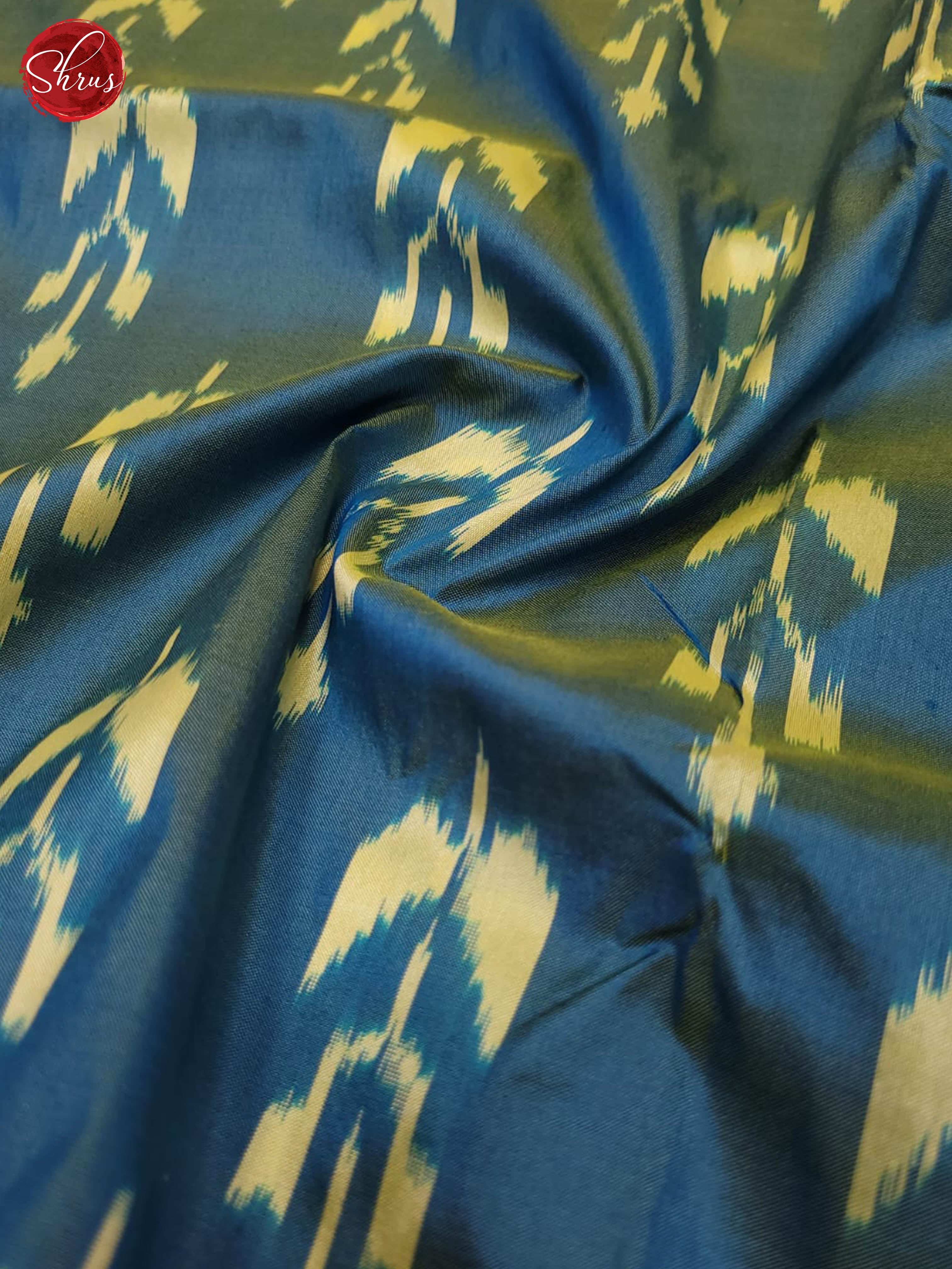 dusty blue and pink- Ikkat Silk Saree - Shop on ShrusEternity.com