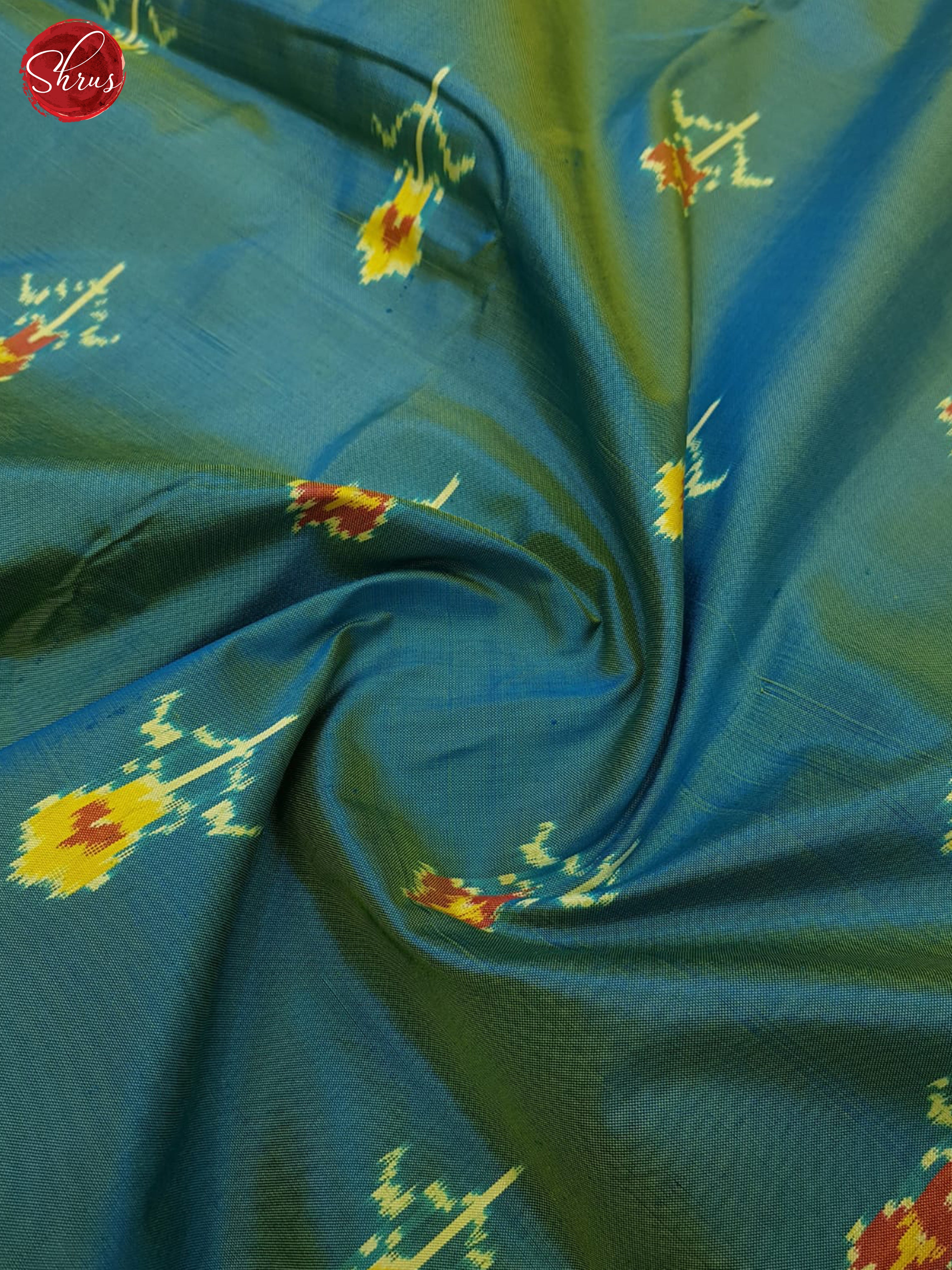 Teal Blue & Rani Pink- Ikkat Silk Saree - Shop on ShrusEternity.com