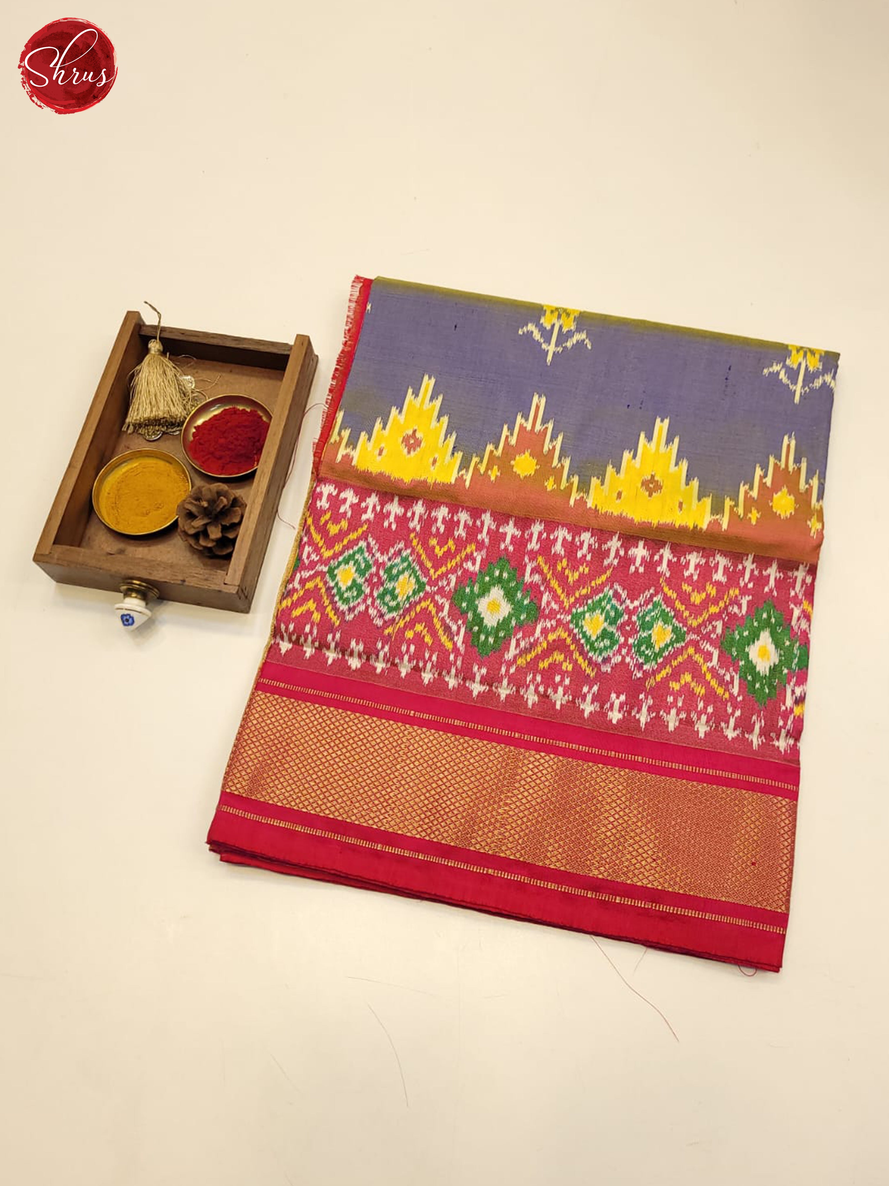 mild lavender and pink- Ikkat Silk Saree - Shop on ShrusEternity.com