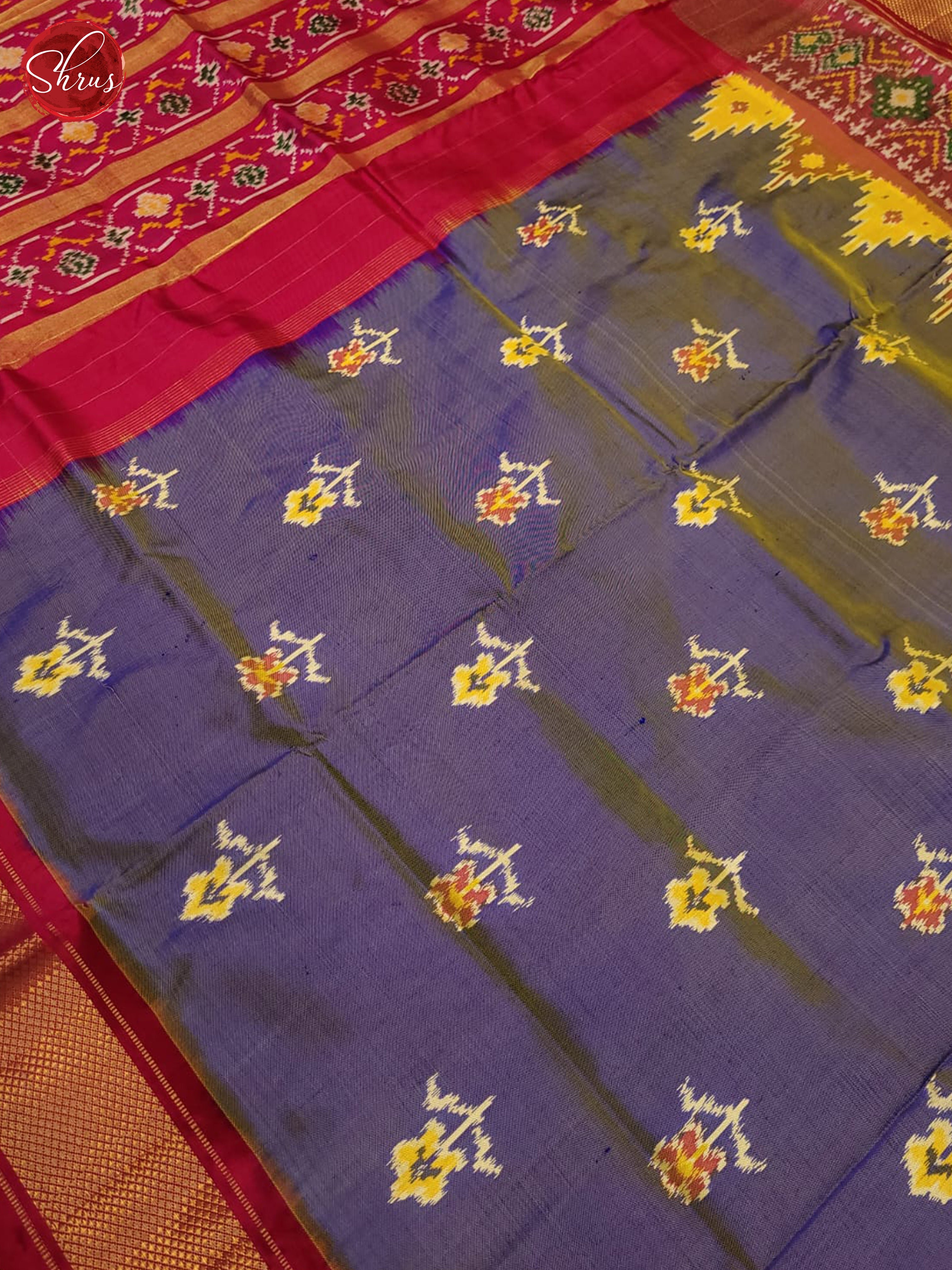 mild lavender and pink- Ikkat Silk Saree - Shop on ShrusEternity.com