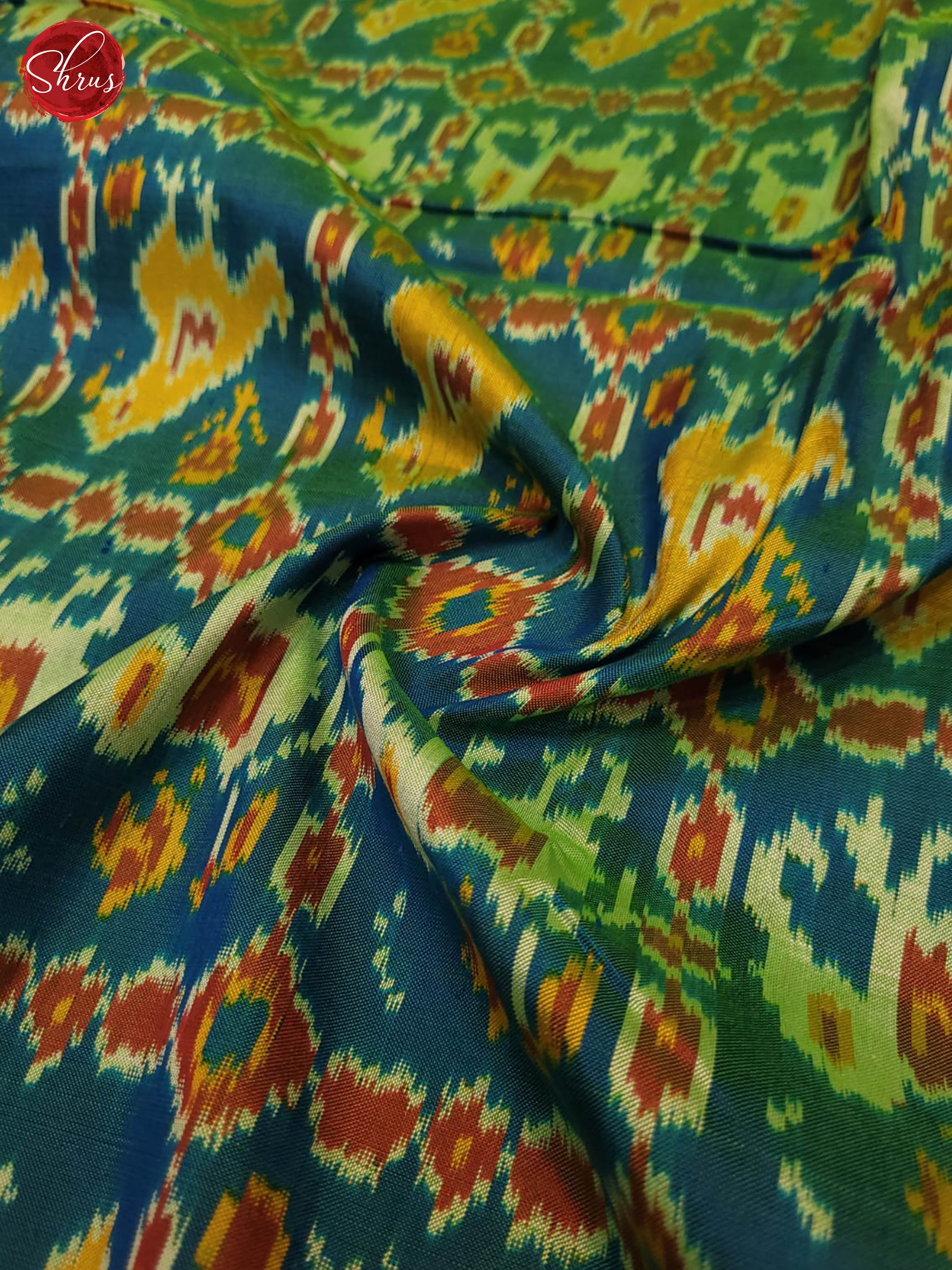 Green and pink- Ikkat Silk Saree - Shop on ShrusEternity.com