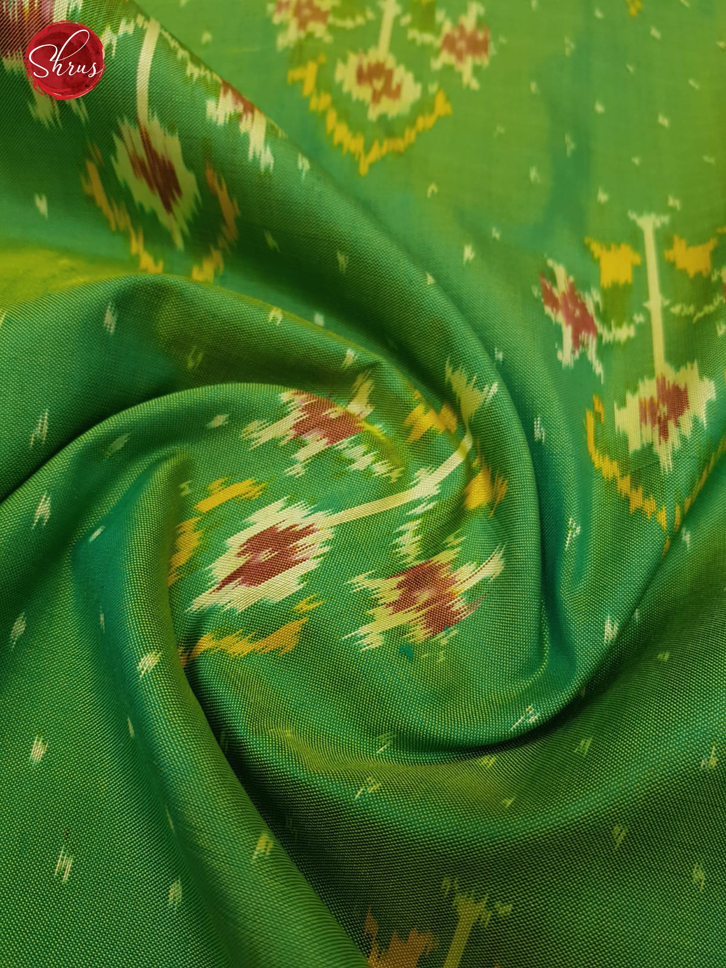 Green & Pink - Ikkat Silk Saree - Shop on ShrusEternity.com