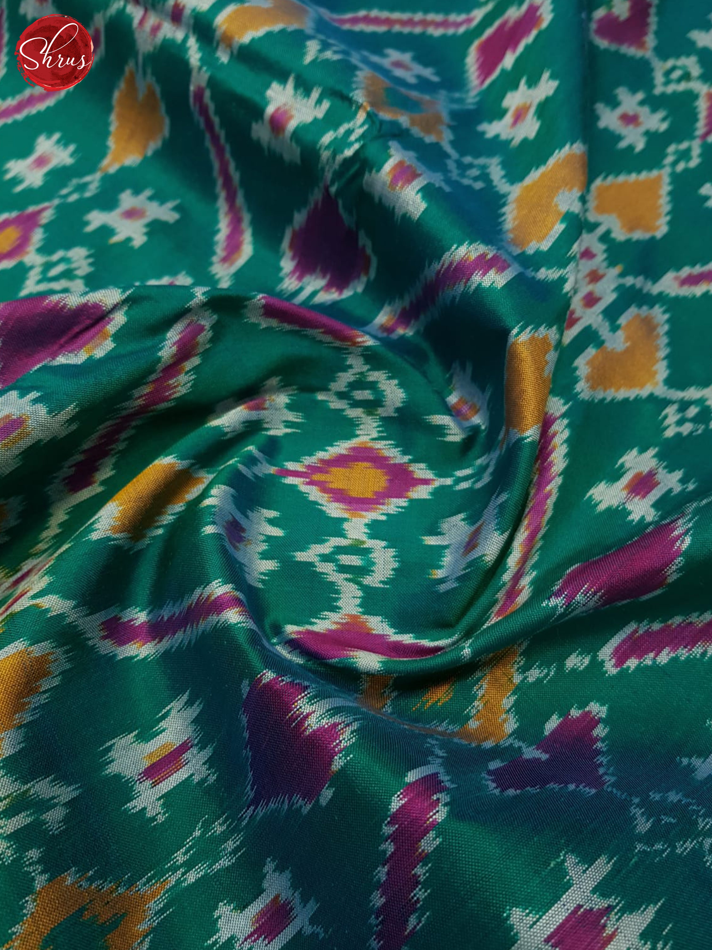 Teal & Blue - Ikkat Silk Saree - Shop on ShrusEternity.com