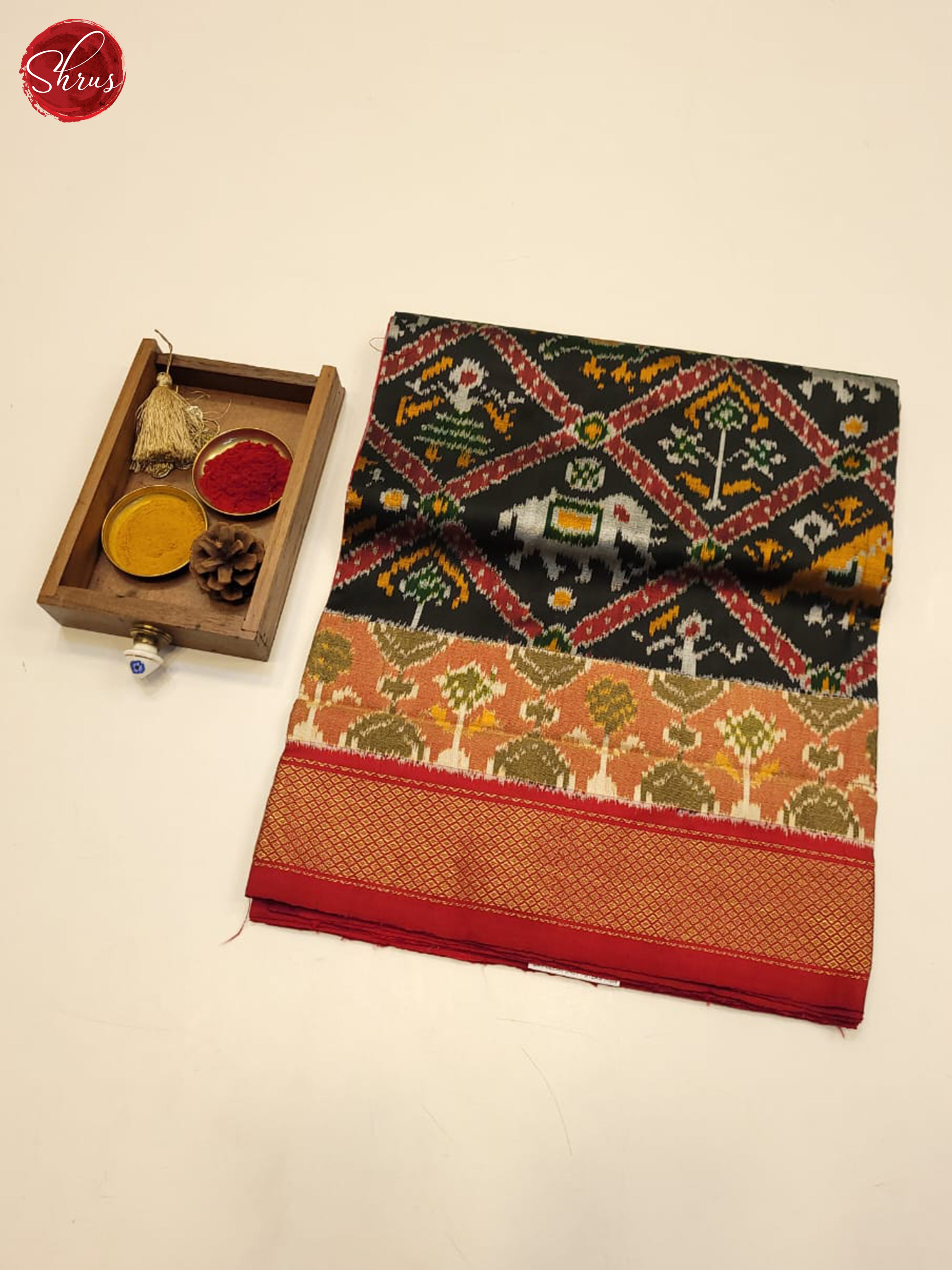 Black & Red - Ikkat Silk - Shop on ShrusEternity.com