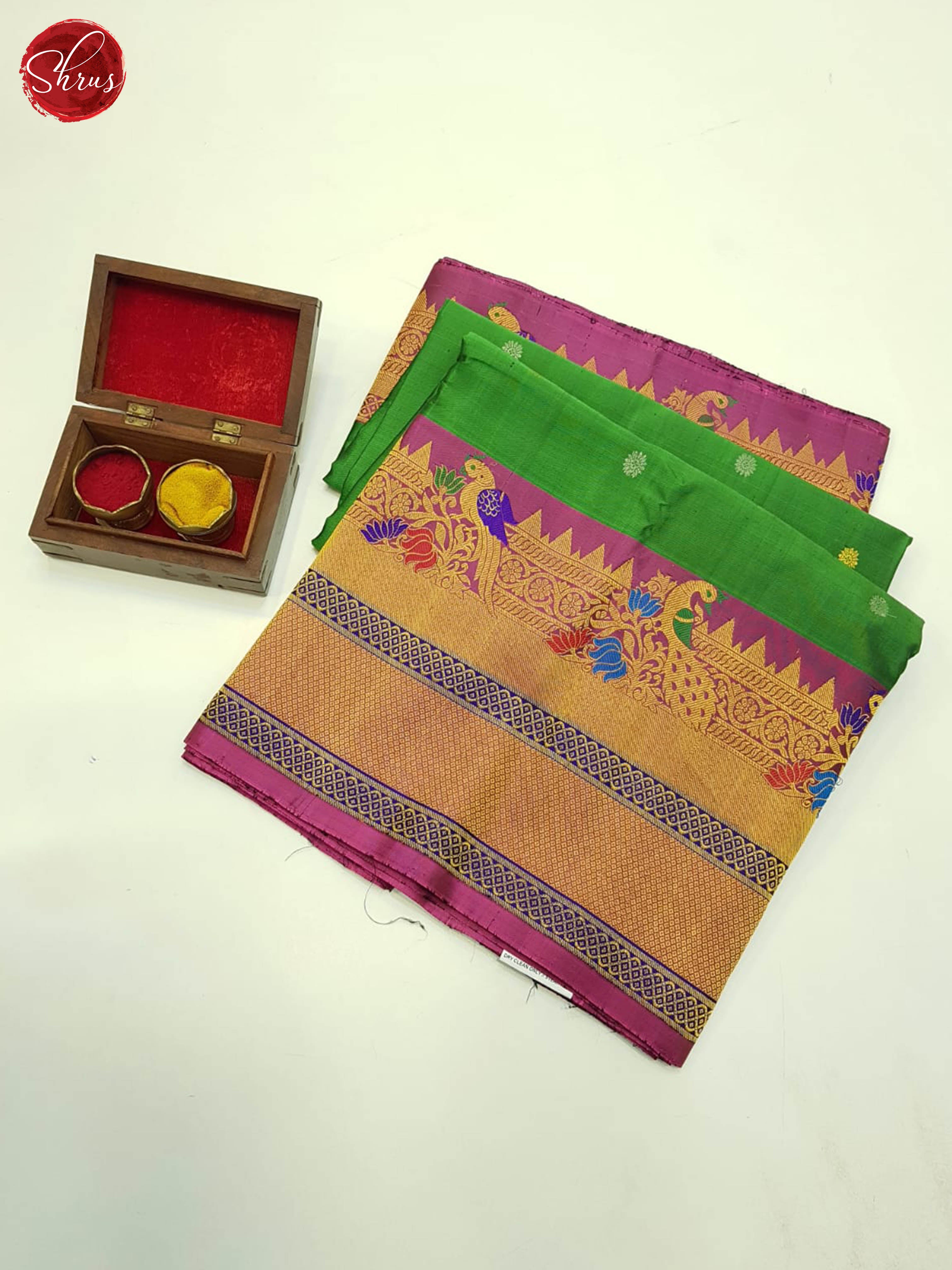 Green And Wine- Gadwal Silk - Shop on ShrusEternity.com