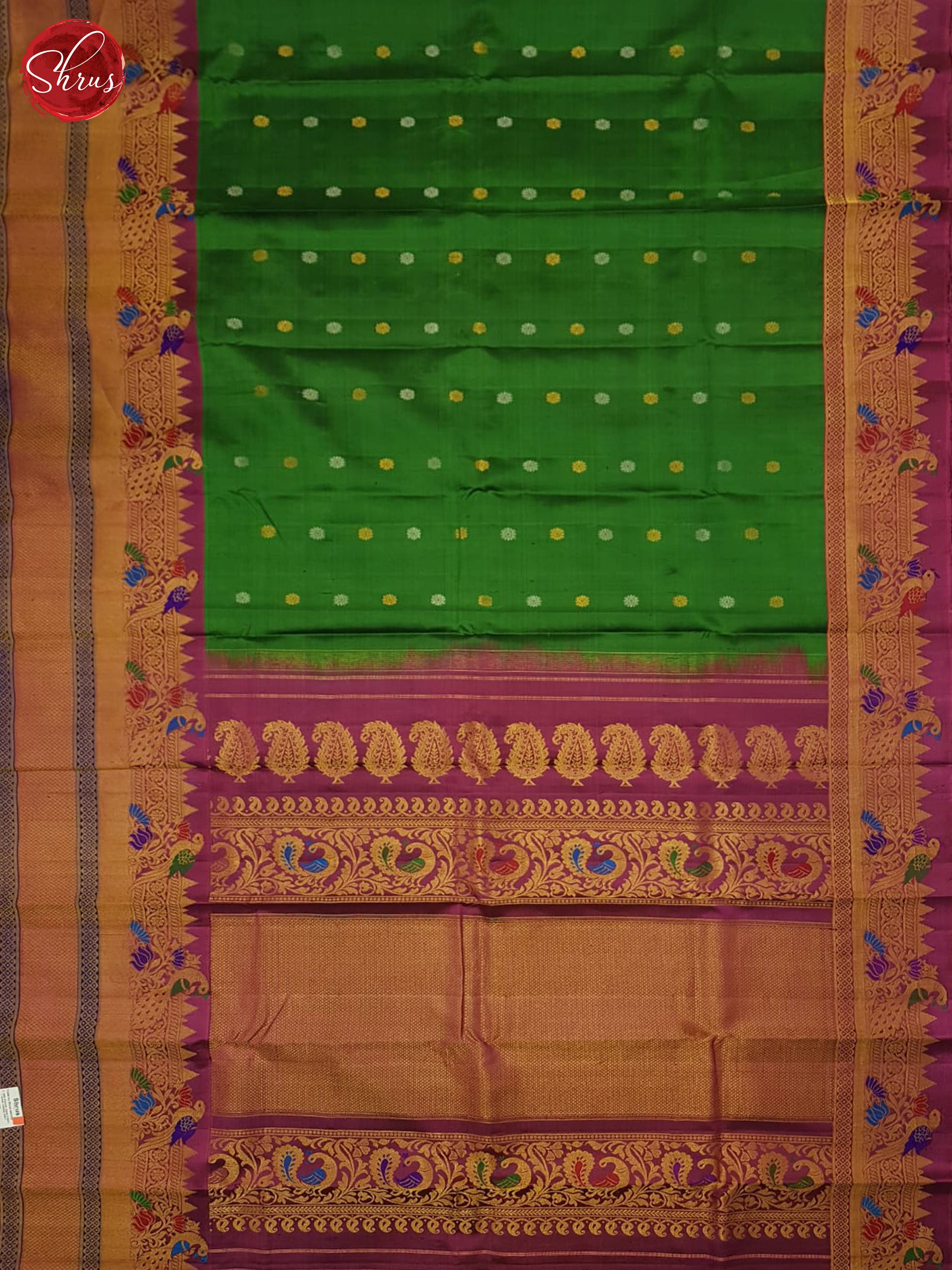 Green And Wine- Gadwal Silk - Shop on ShrusEternity.com