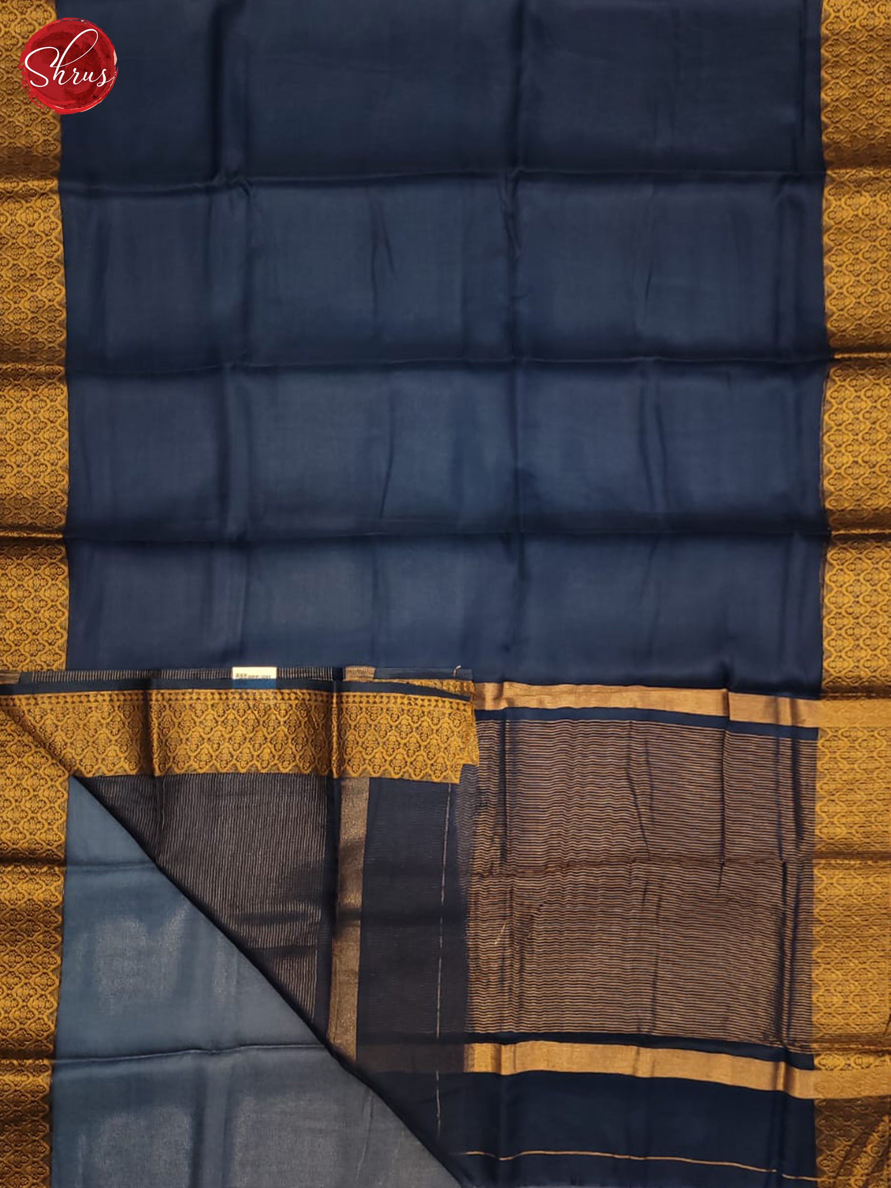 Blue(Single Tone) - Semi Organza Saree - Shop on ShrusEternity.com