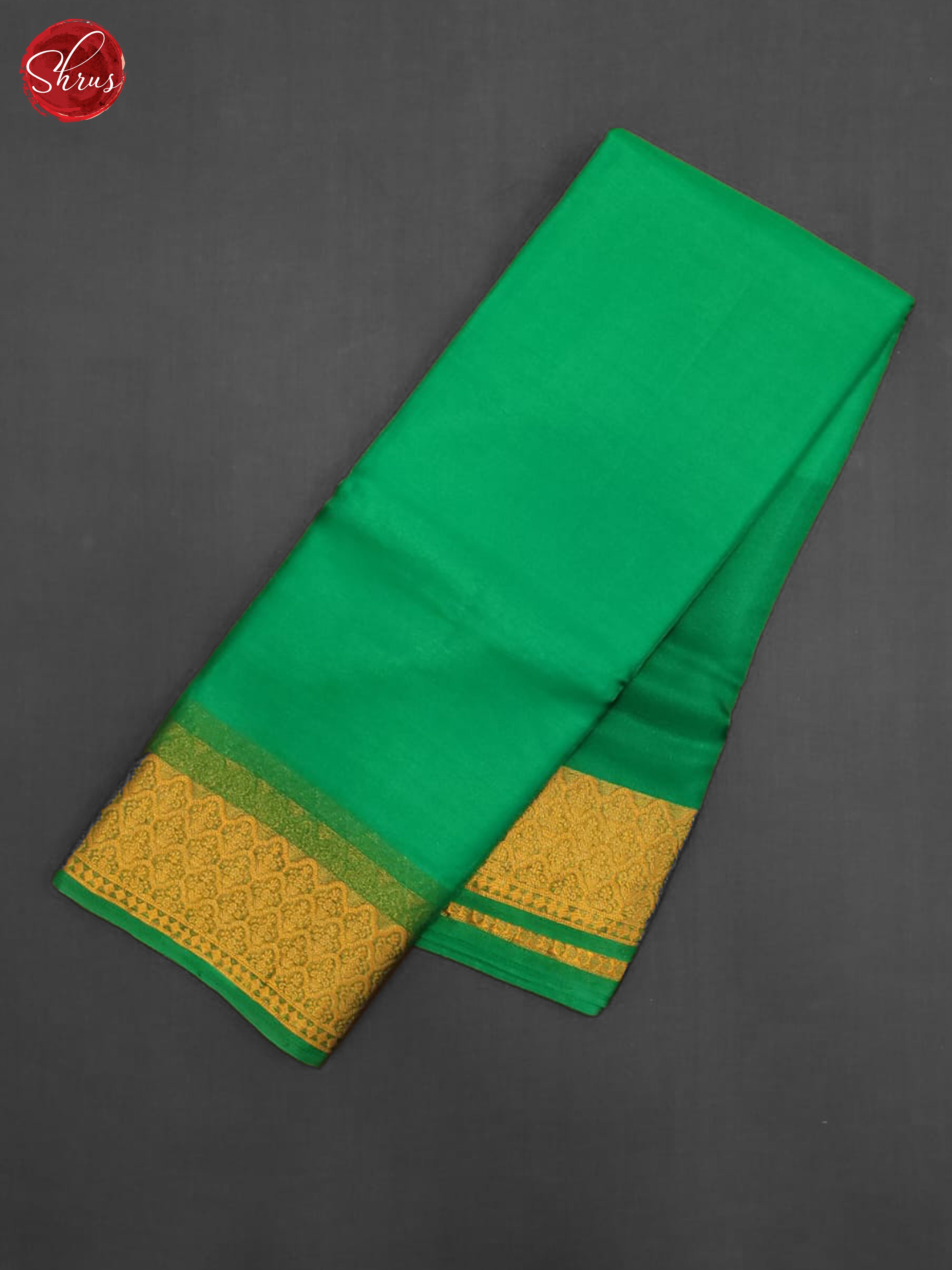 Green(Single Tone) - Semi Organza Saree - Shop on ShrusEternity.com