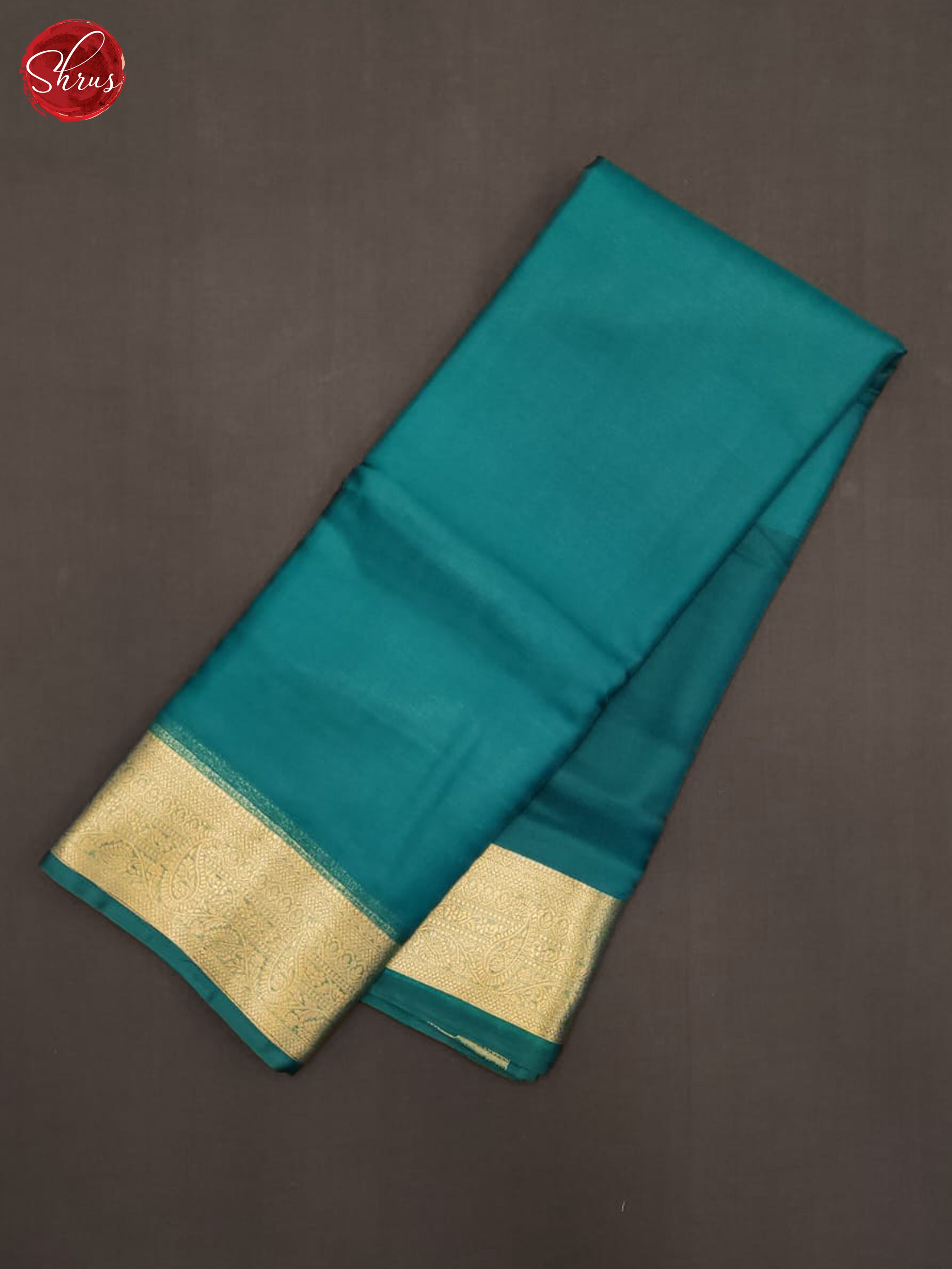 Teal Green & Pale Green - Semi Organza Saree - Shop on ShrusEternity.com