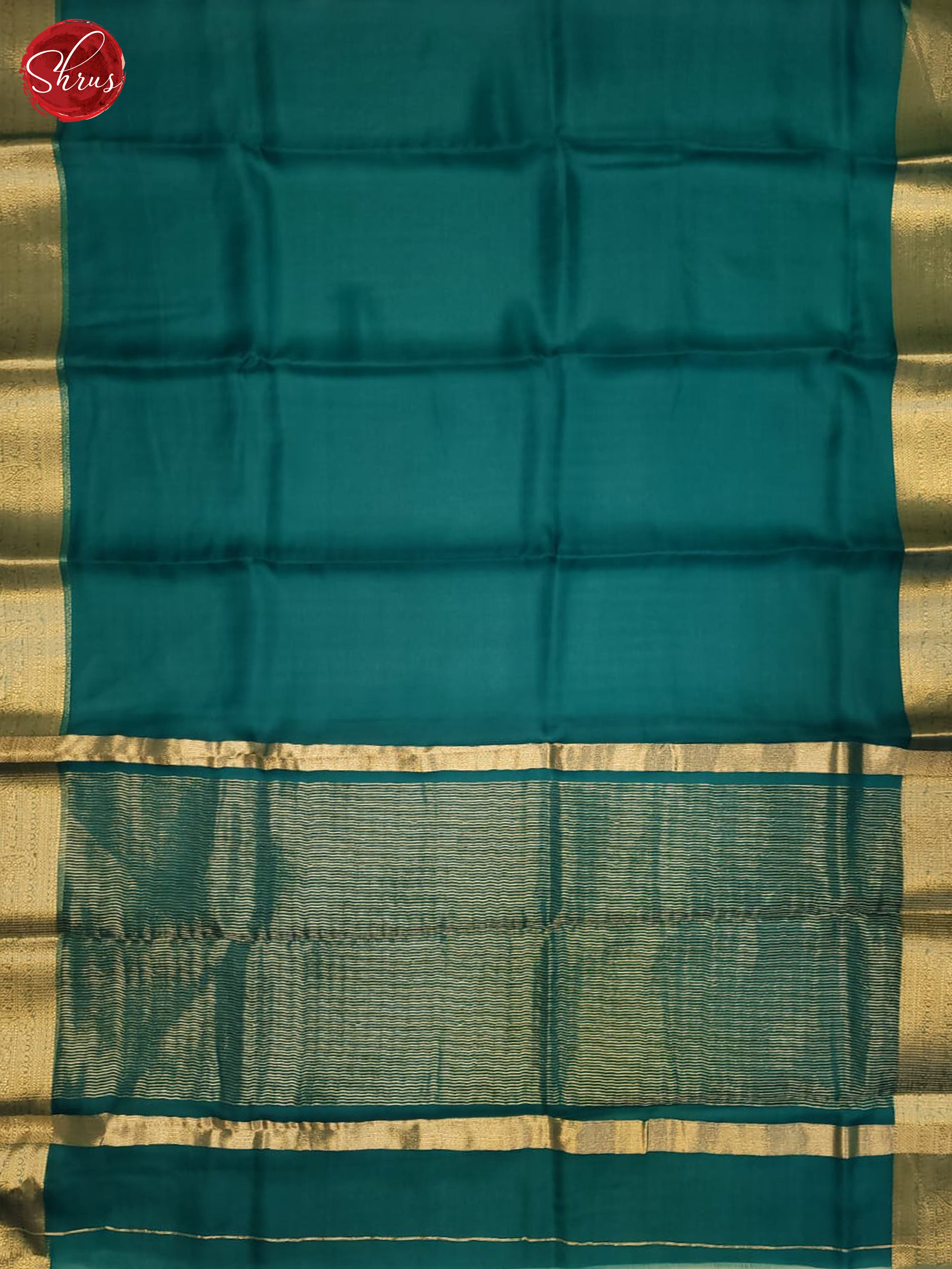 Teal Green & Pale Green - Semi Organza Saree - Shop on ShrusEternity.com