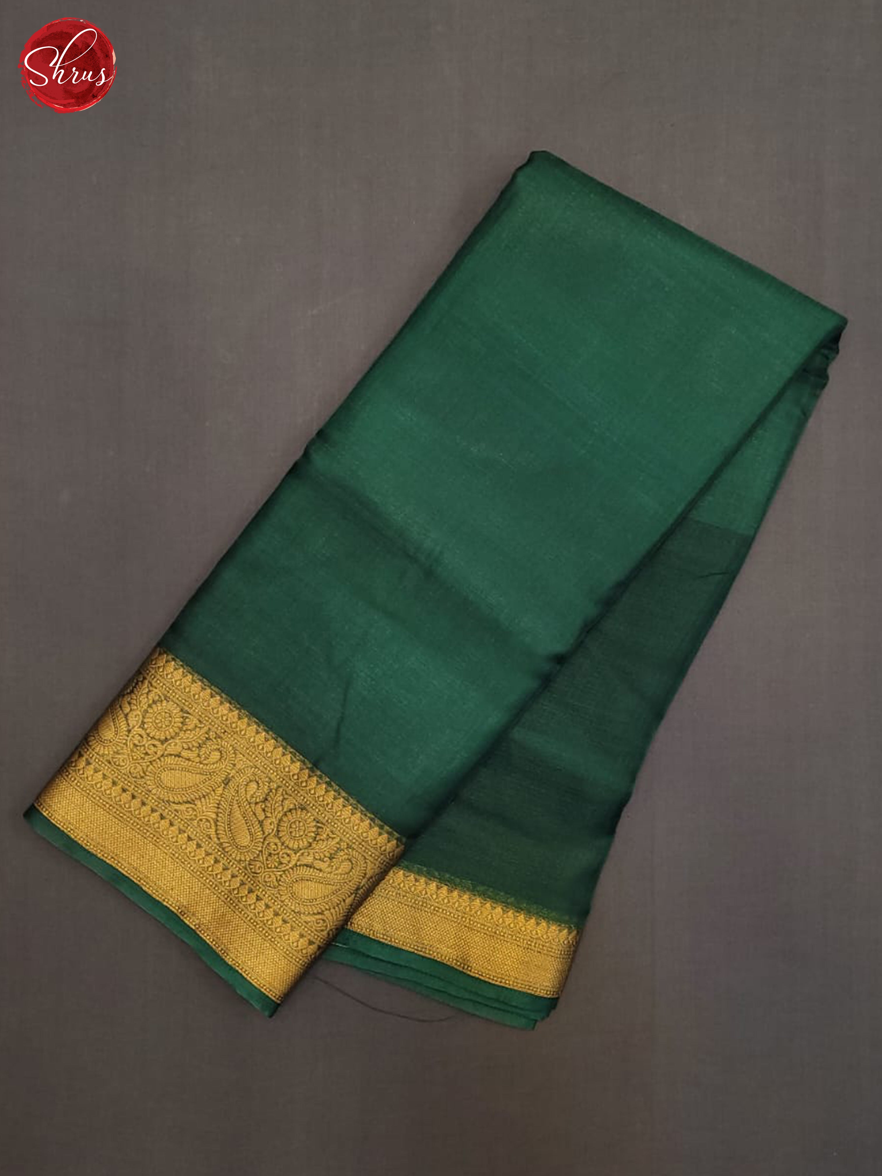 Green(Single Tone)- Semi Organza Saree - Shop on ShrusEternity.com