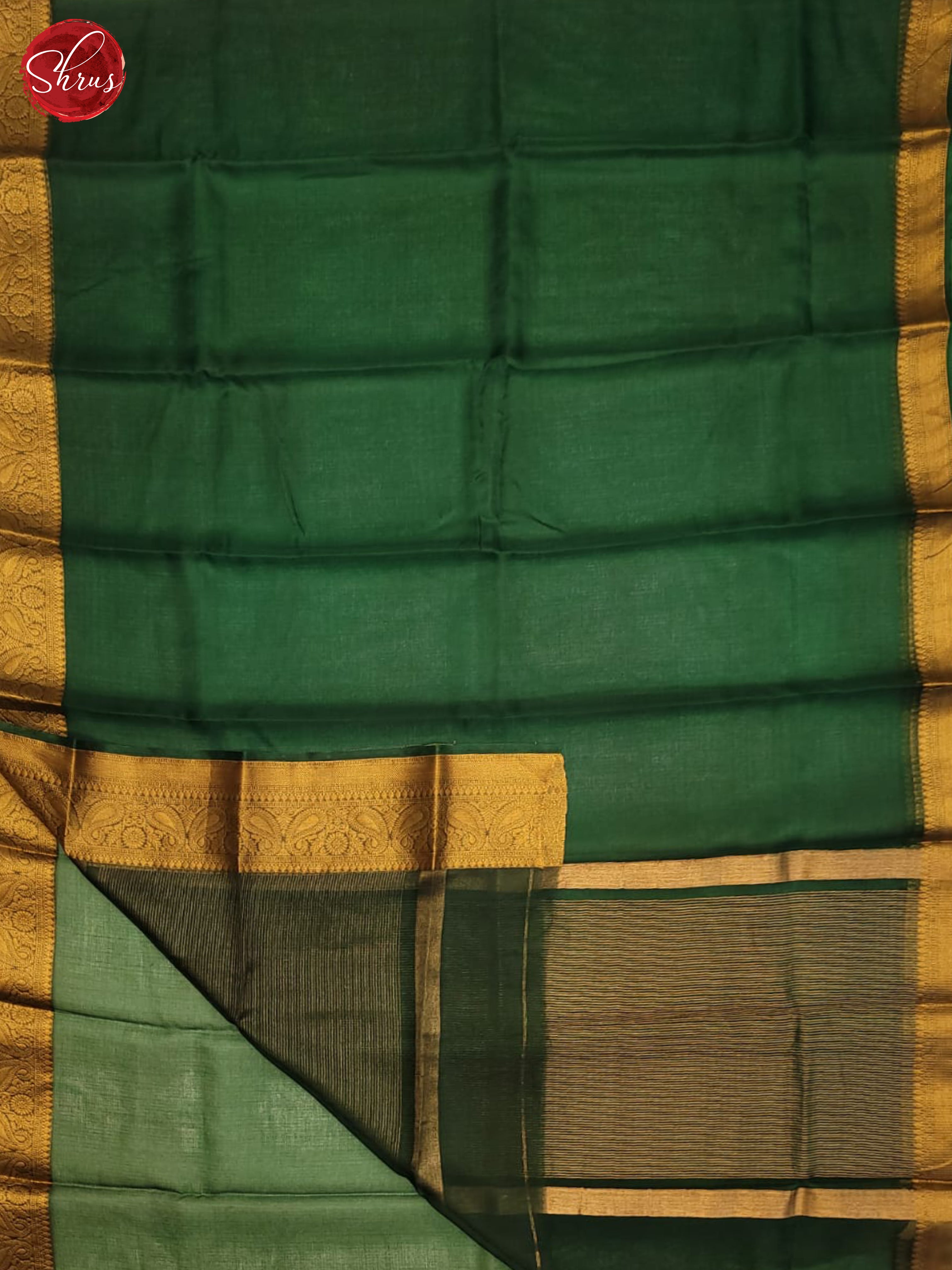 Green(Single Tone)- Semi Organza Saree - Shop on ShrusEternity.com