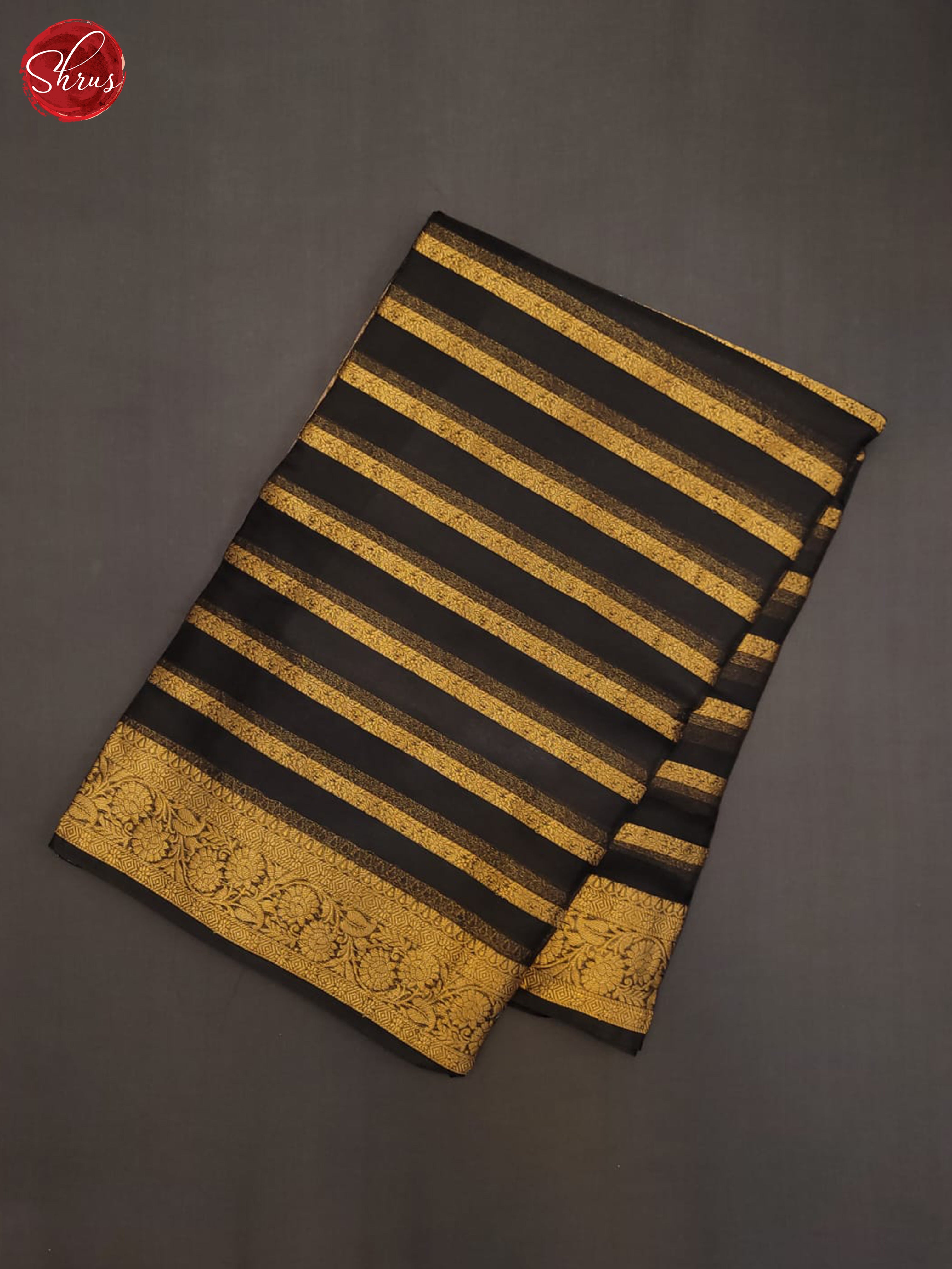 Black(Single Tone) - Semi Organza Saree - Shop on ShrusEternity.com