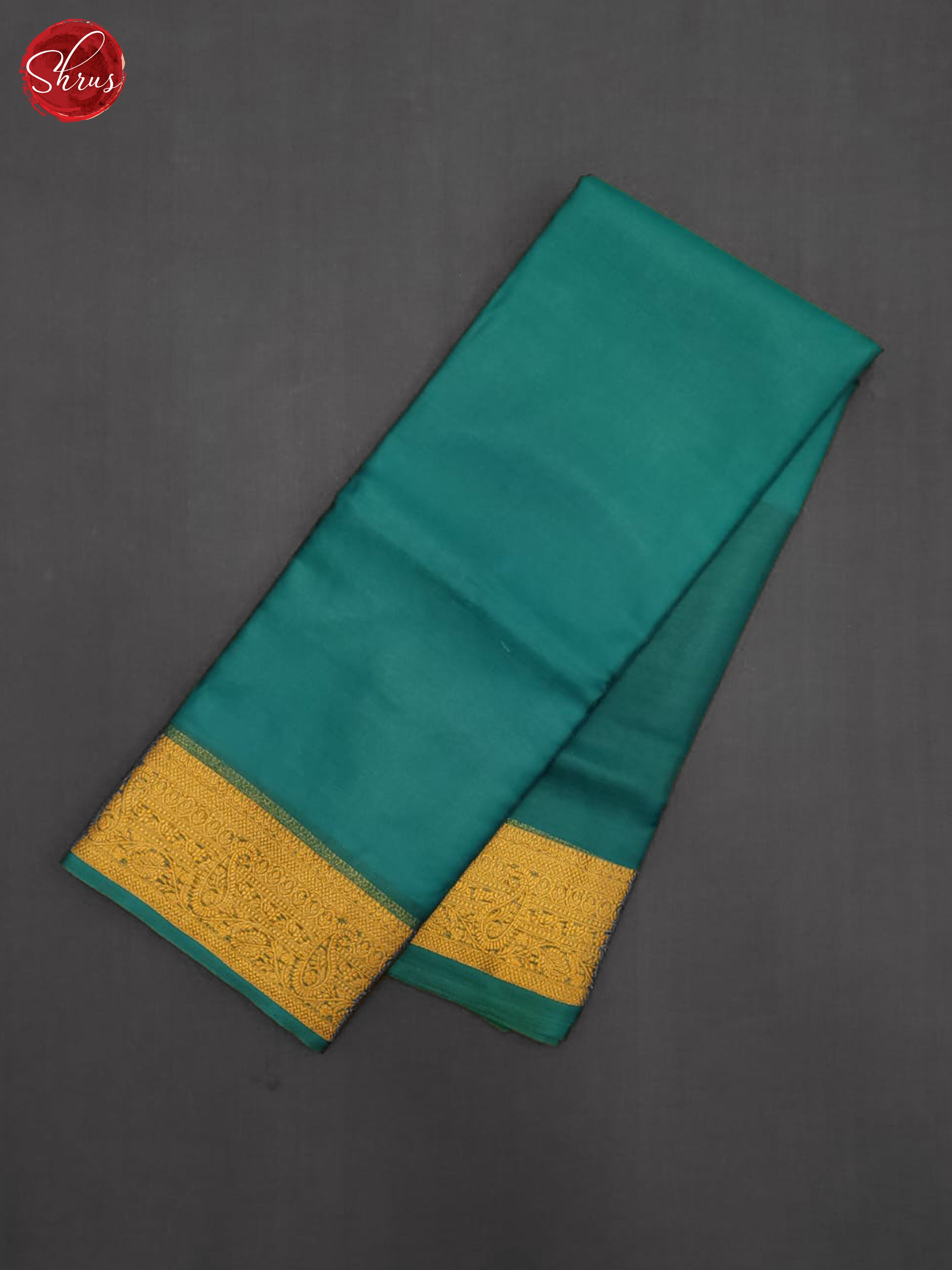 Teal Blue(Single Tone)- Semi Organza Saree - Shop on ShrusEternity.com