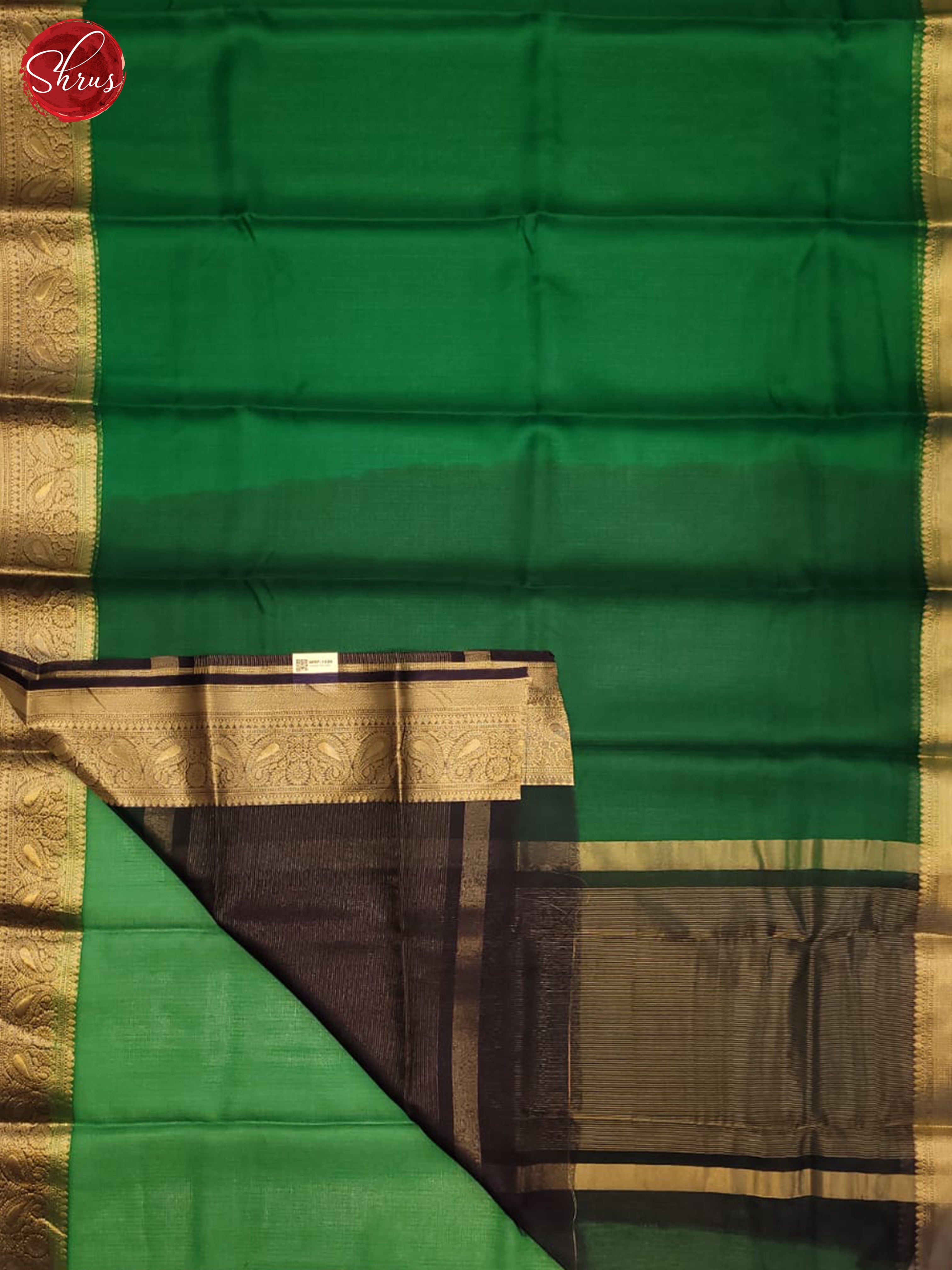 Green & Purple - Semi Organza Saree - Shop on ShrusEternity.com