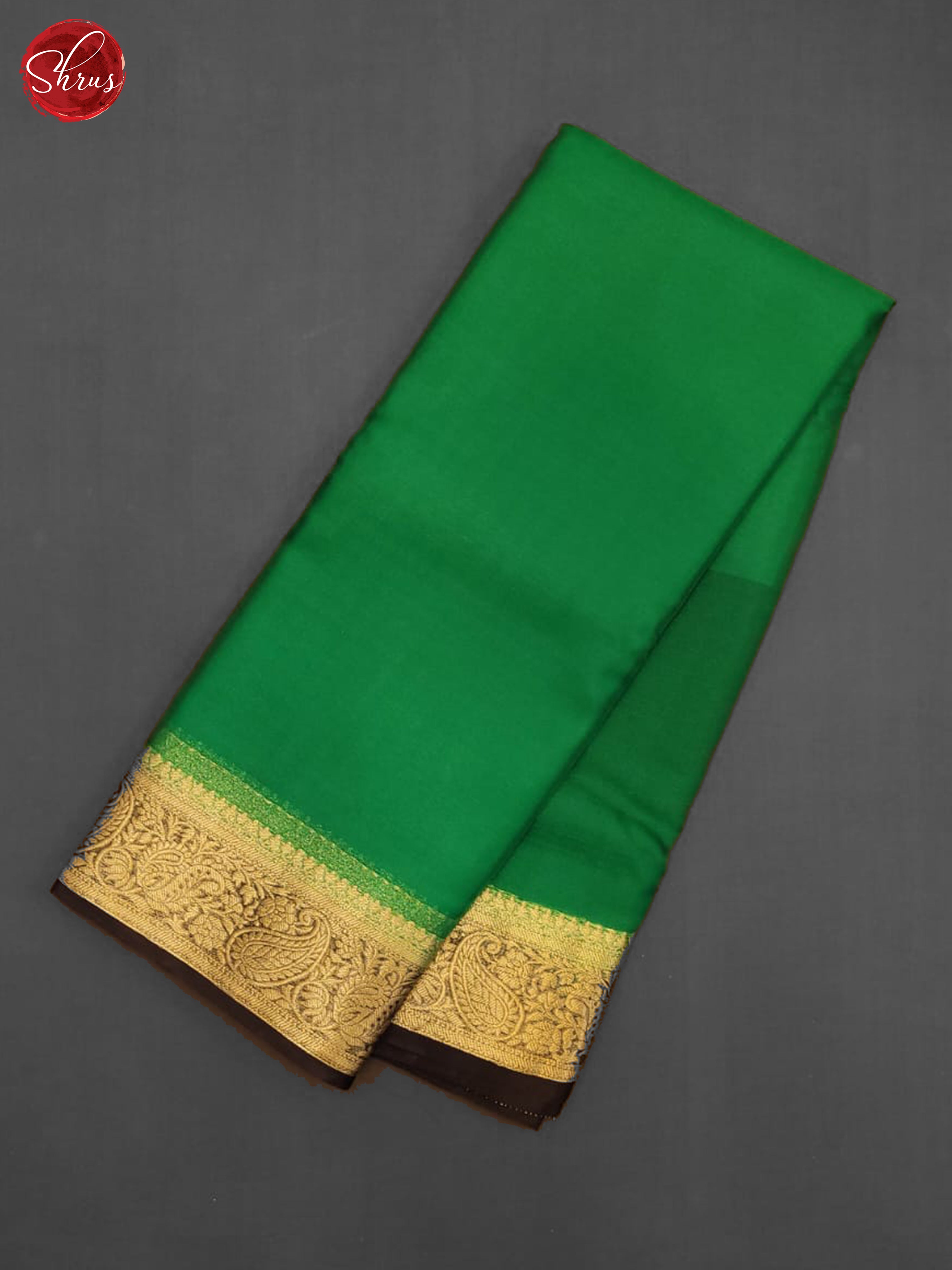 Green & Brown- Semi Organza Saree - Shop on ShrusEternity.com