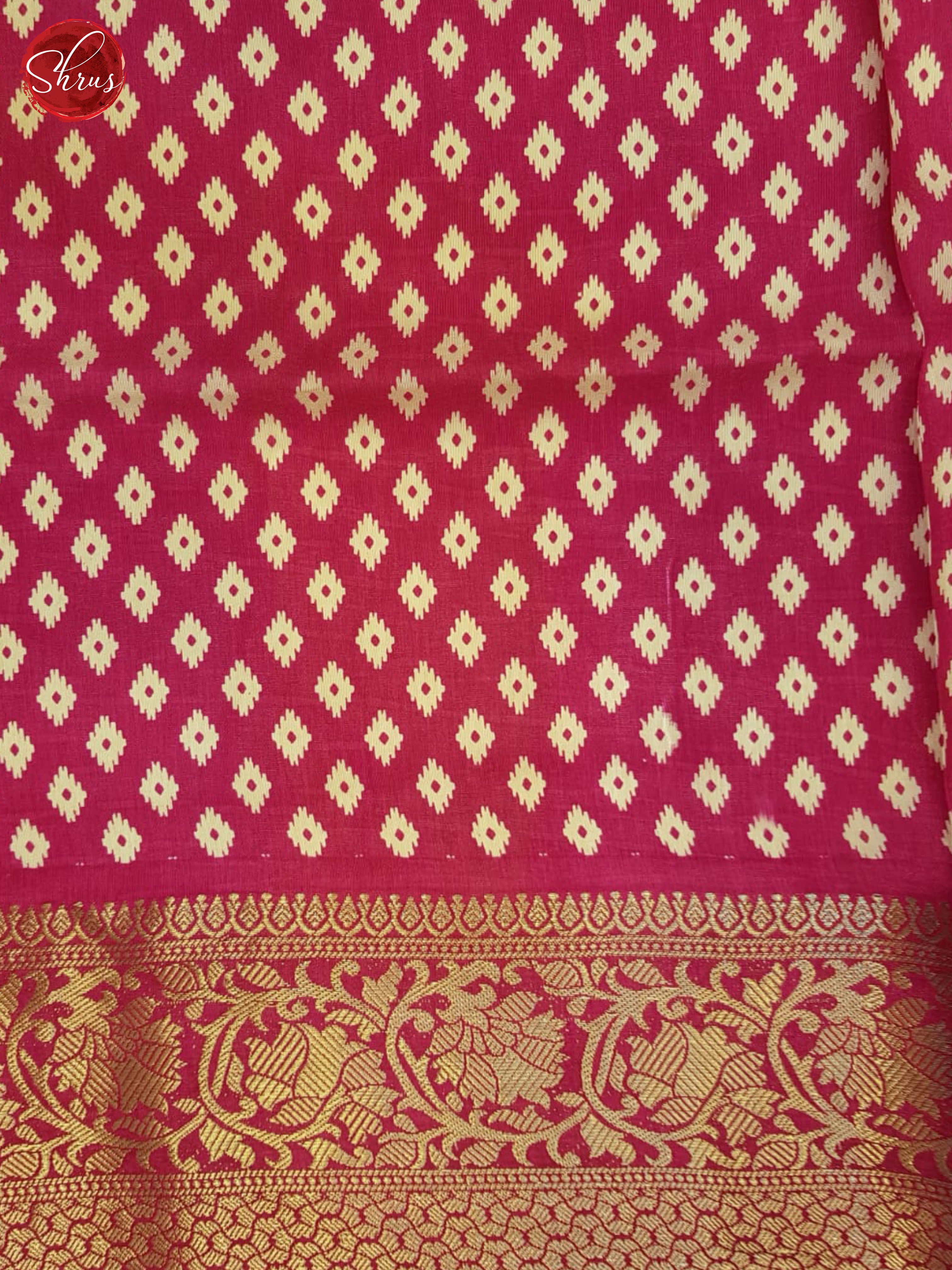 Green & Pink - Semi Crepe Saree - Shop on ShrusEternity.com