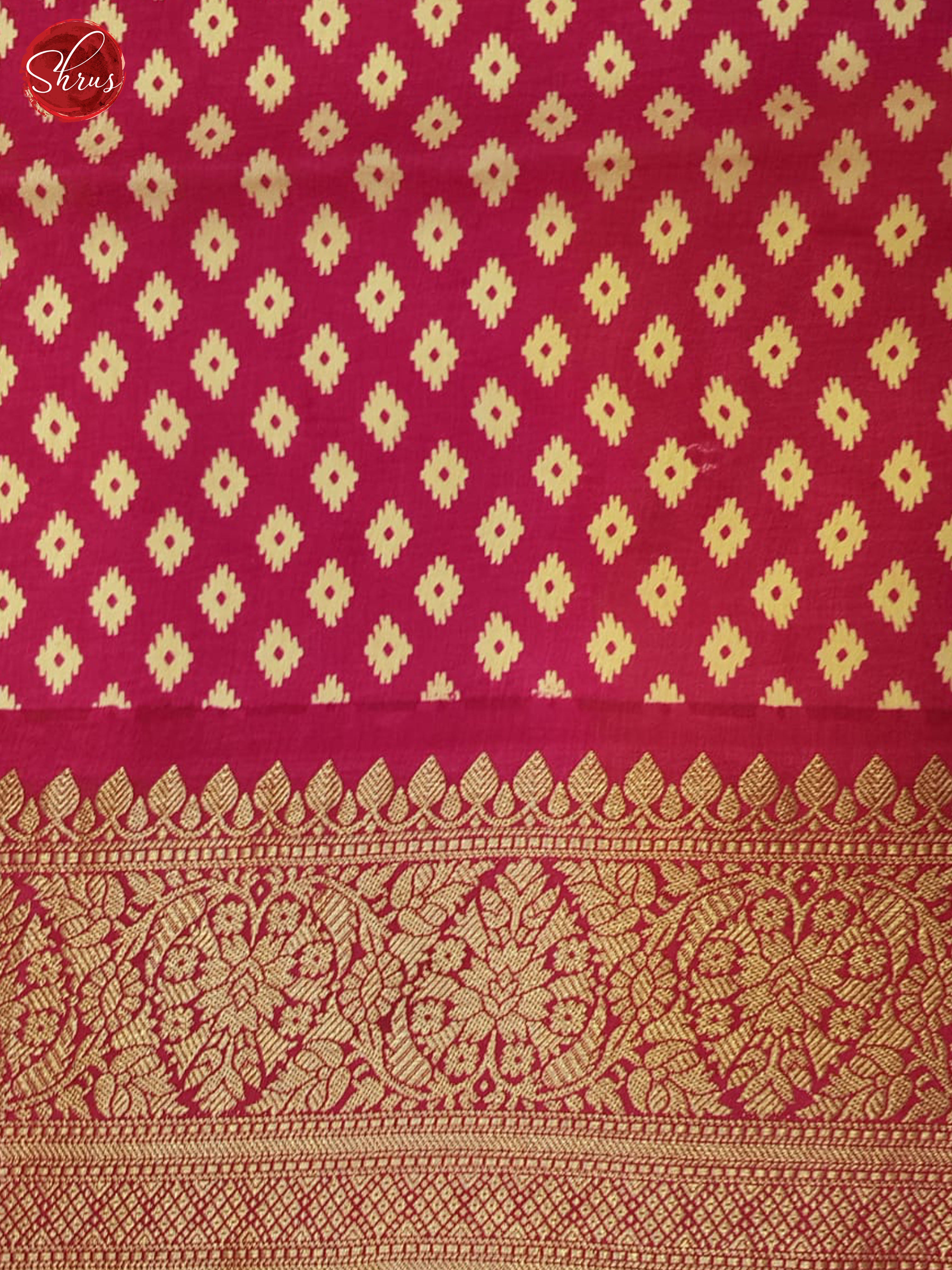 Mustard & Pink - Semi Crepe Saree - Shop on ShrusEternity.com