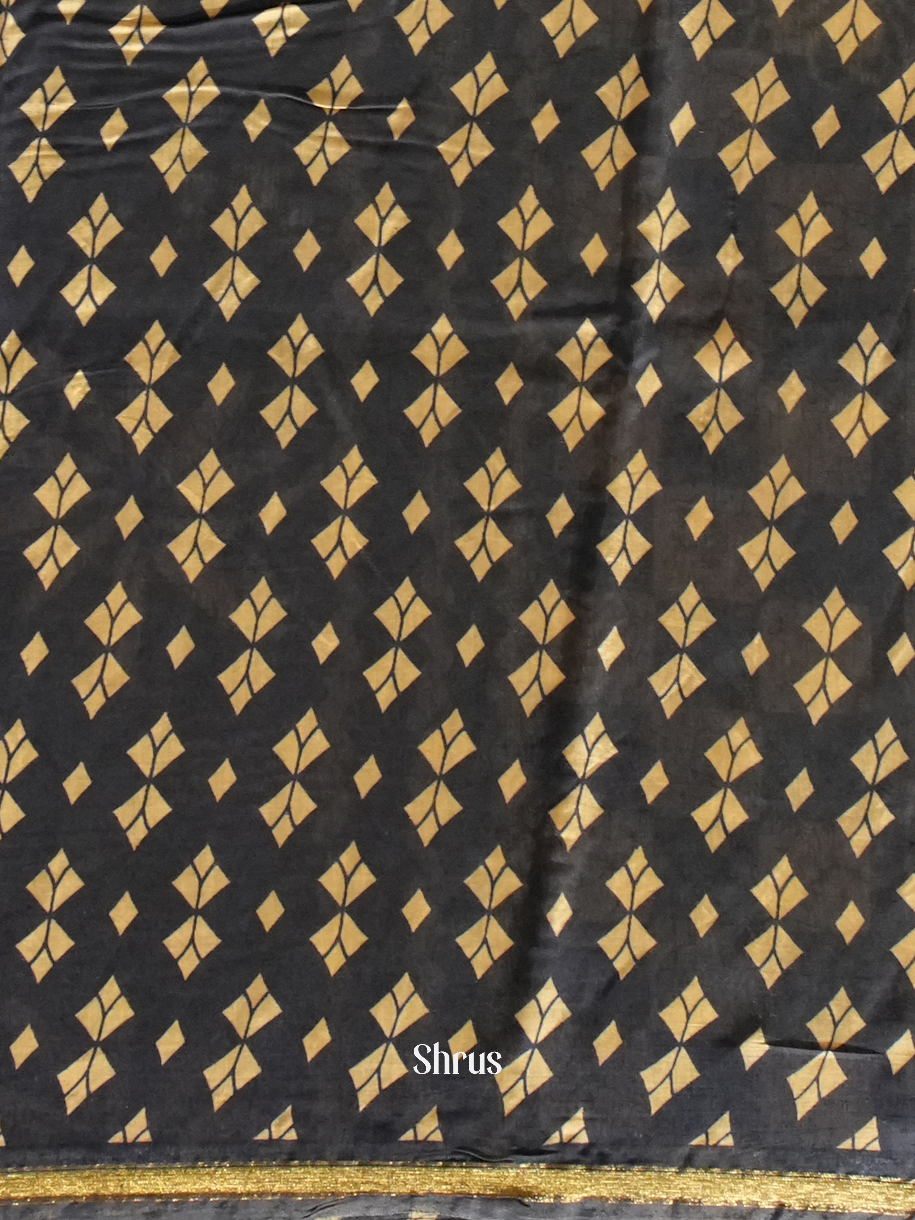 Blue(Single Tone)- Semi Chanderi Saree - Shop on ShrusEternity.com