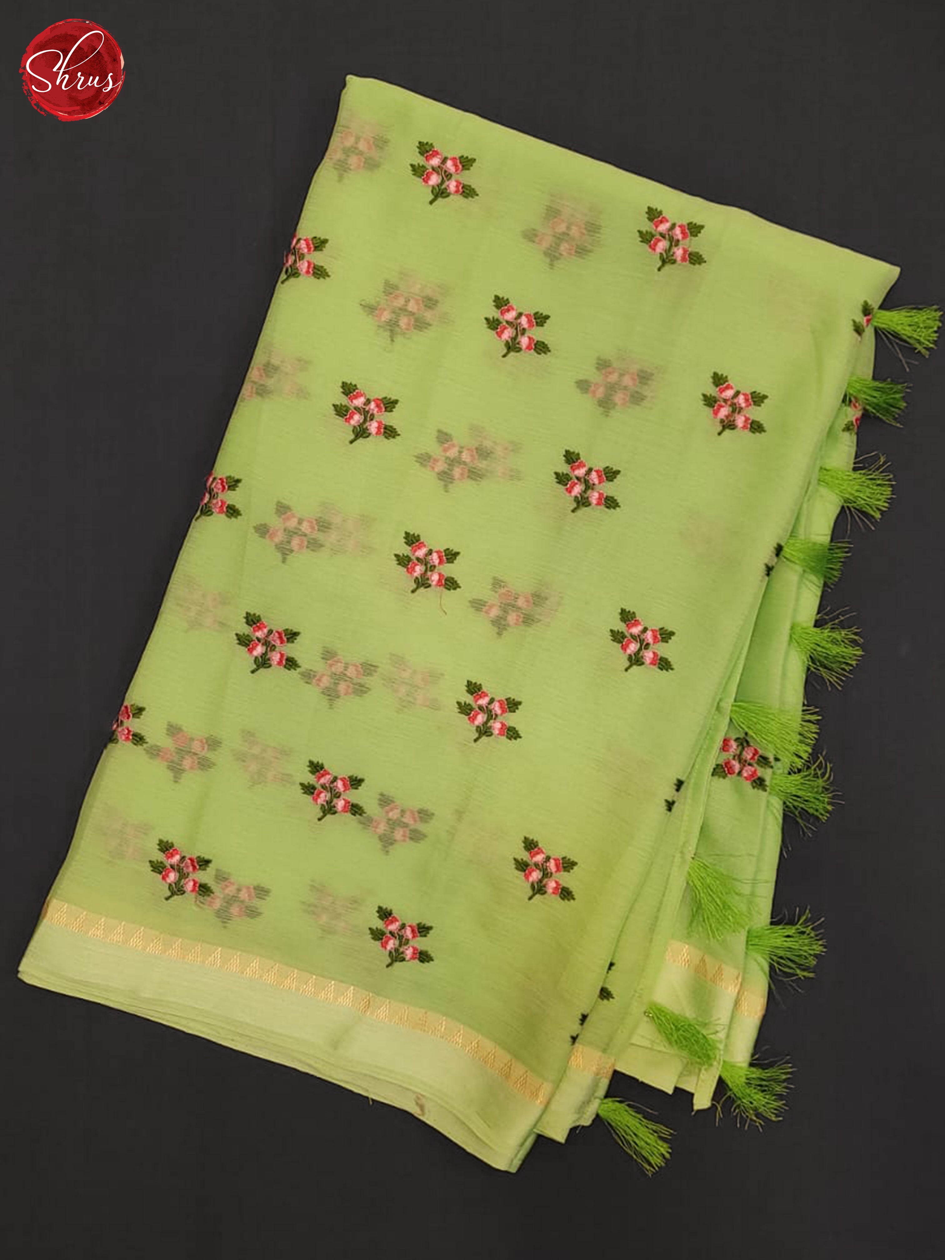 BES28308 - Semi Chiffon EMB Saree - Shop on ShrusEternity.com