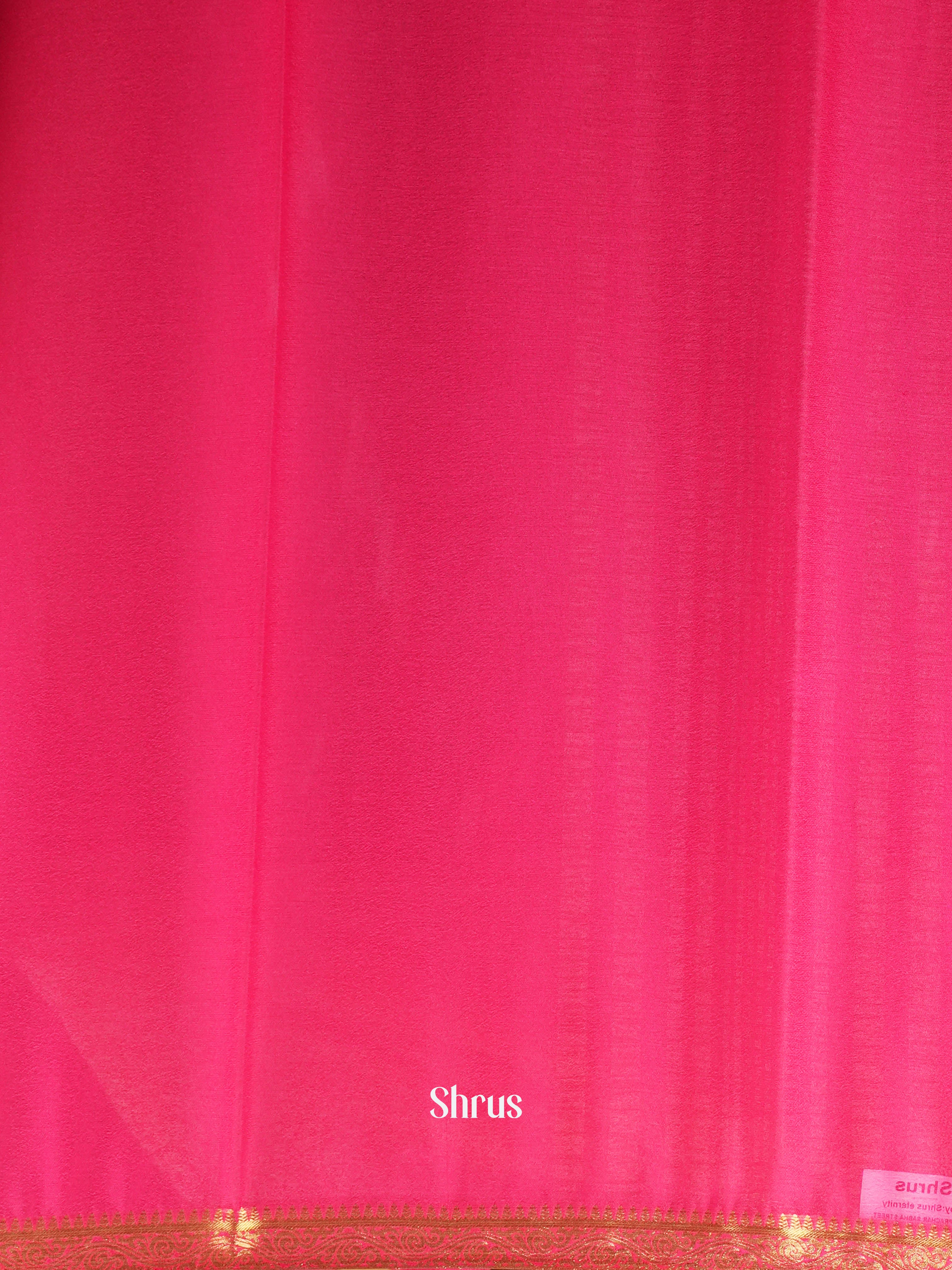 Red(Single Tone)- Semi Mysoresilk Saree - Shop on ShrusEternity.com