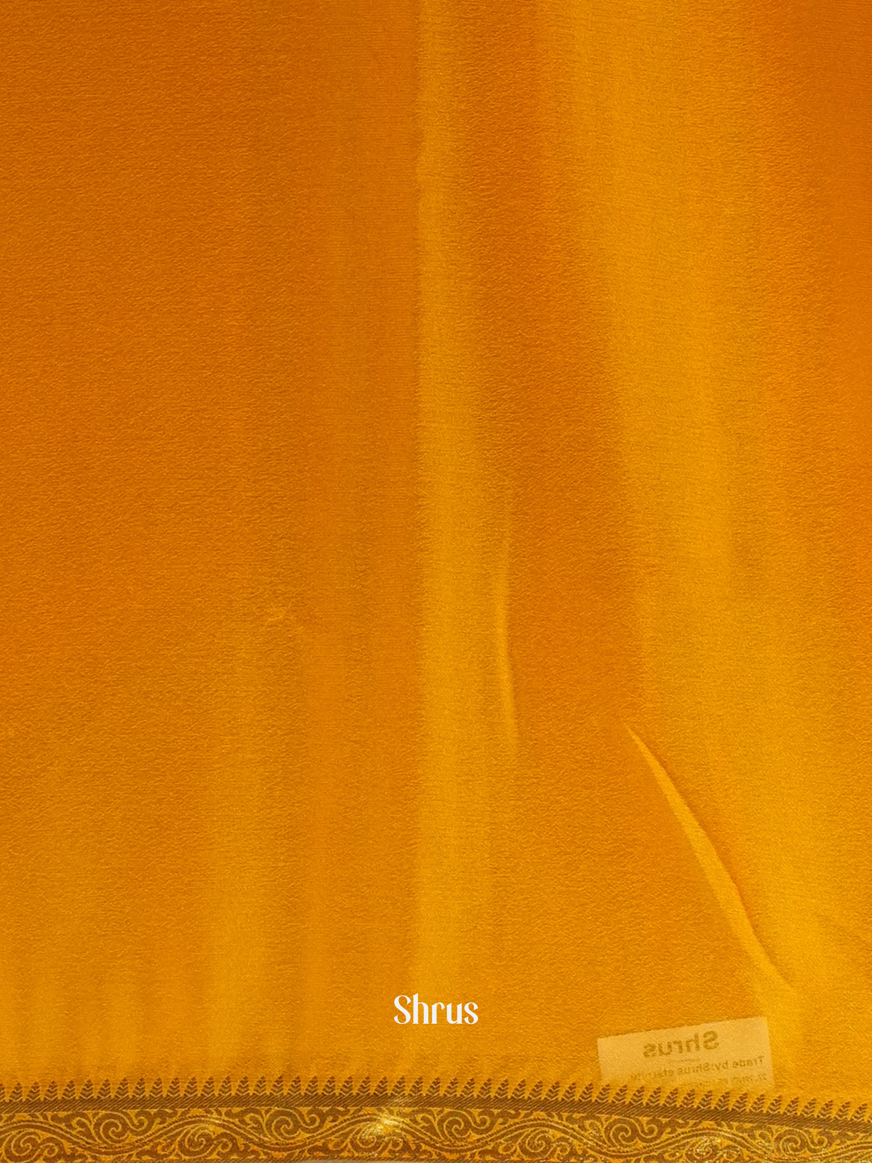 Mambazha Yellow(Single Tone) - Semi Mysoresilk Saree - Shop on ShrusEternity.com