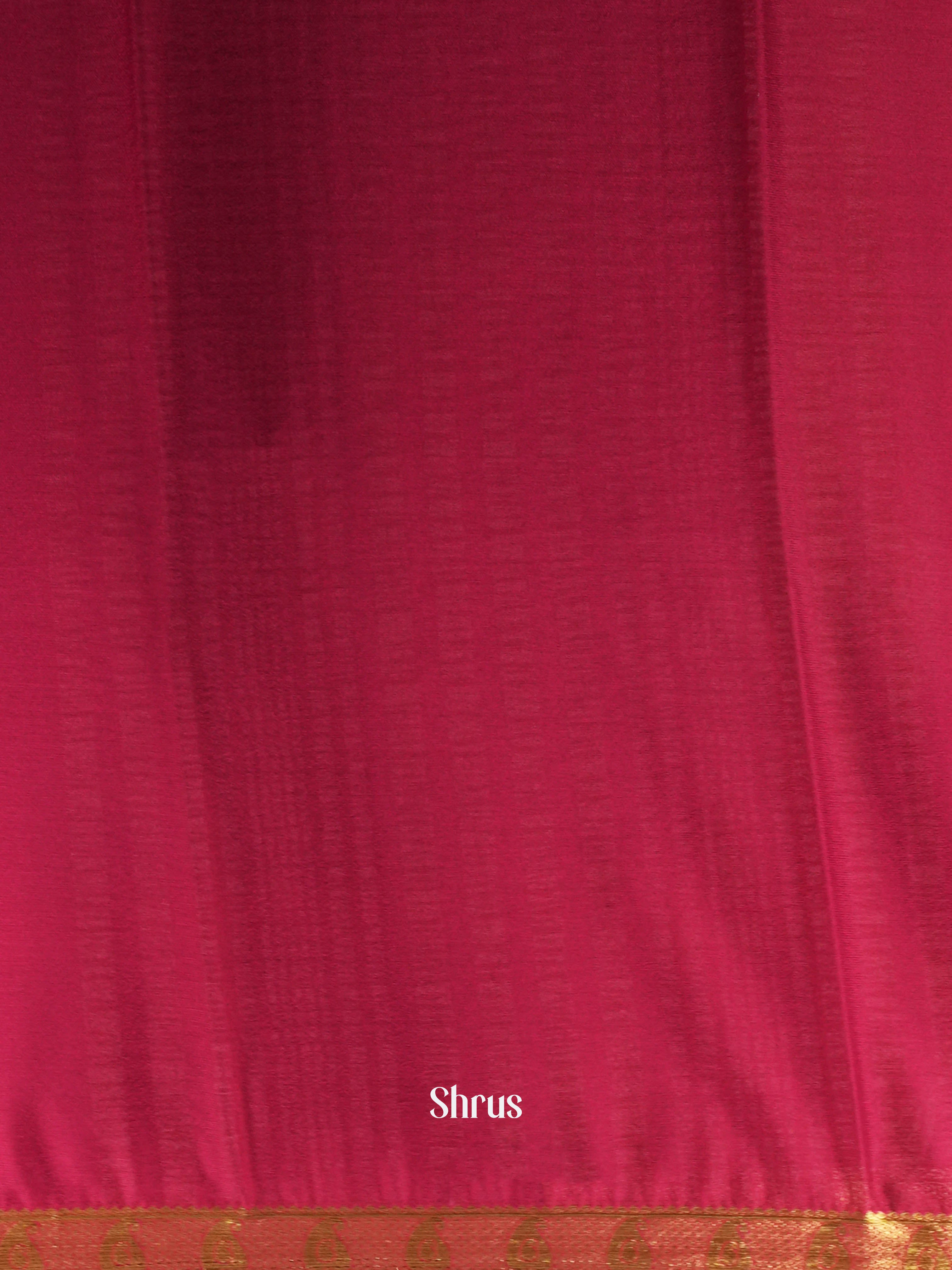 Maroon(Single Tone) - Semi Mysoresilk Saree - Shop on ShrusEternity.com