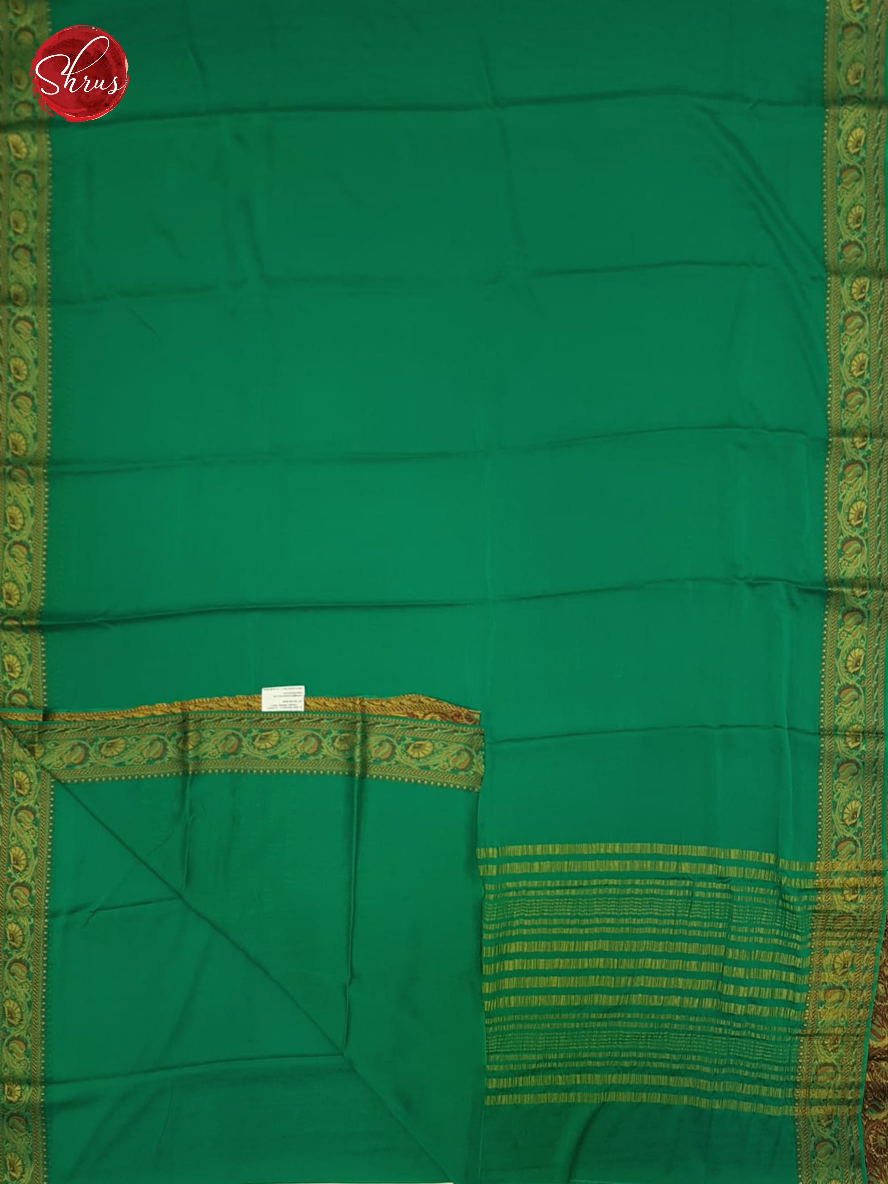 Green(Single Tone) - Semi Mysore silk - Shop on ShrusEternity.com