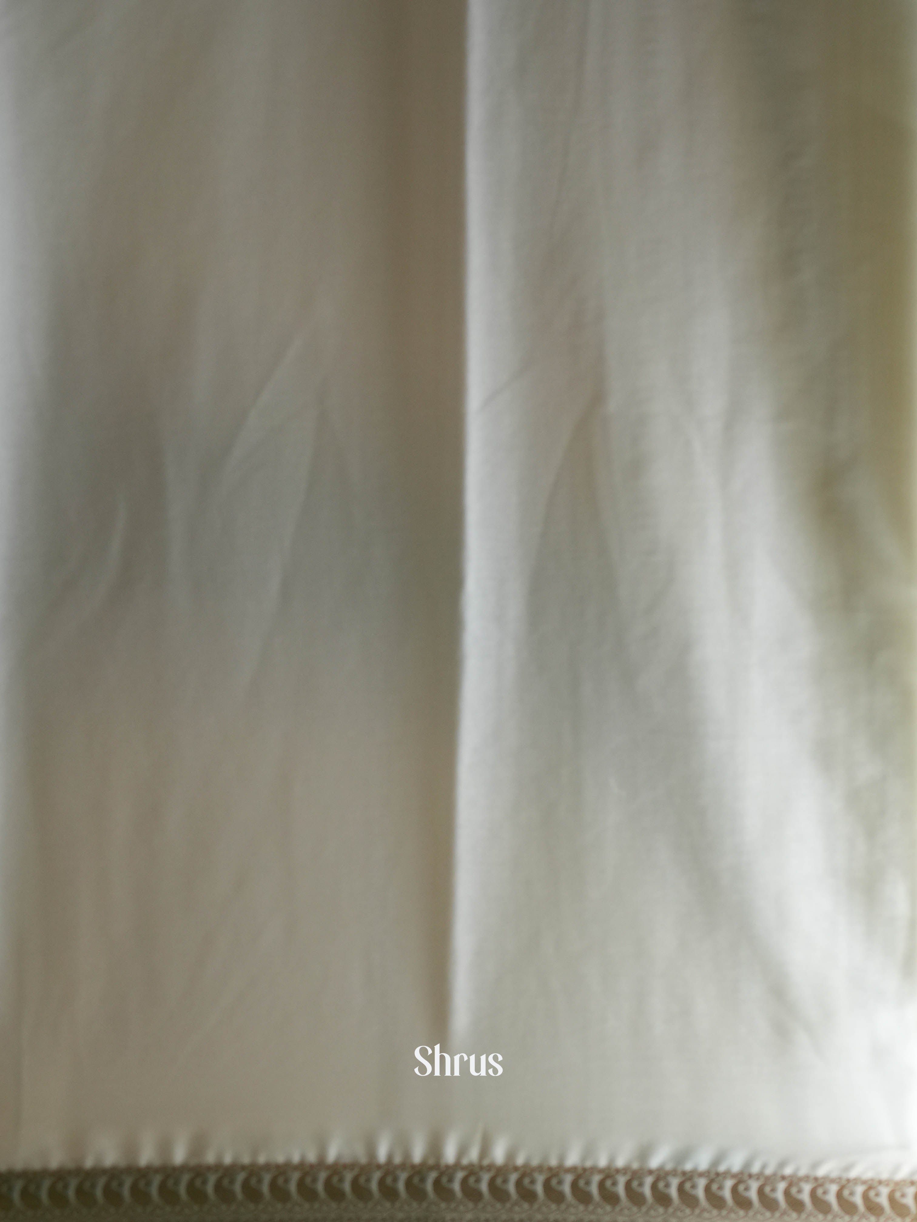 Cream (Single Tone) - Semi Mysoresilk Saree - Shop on ShrusEternity.com