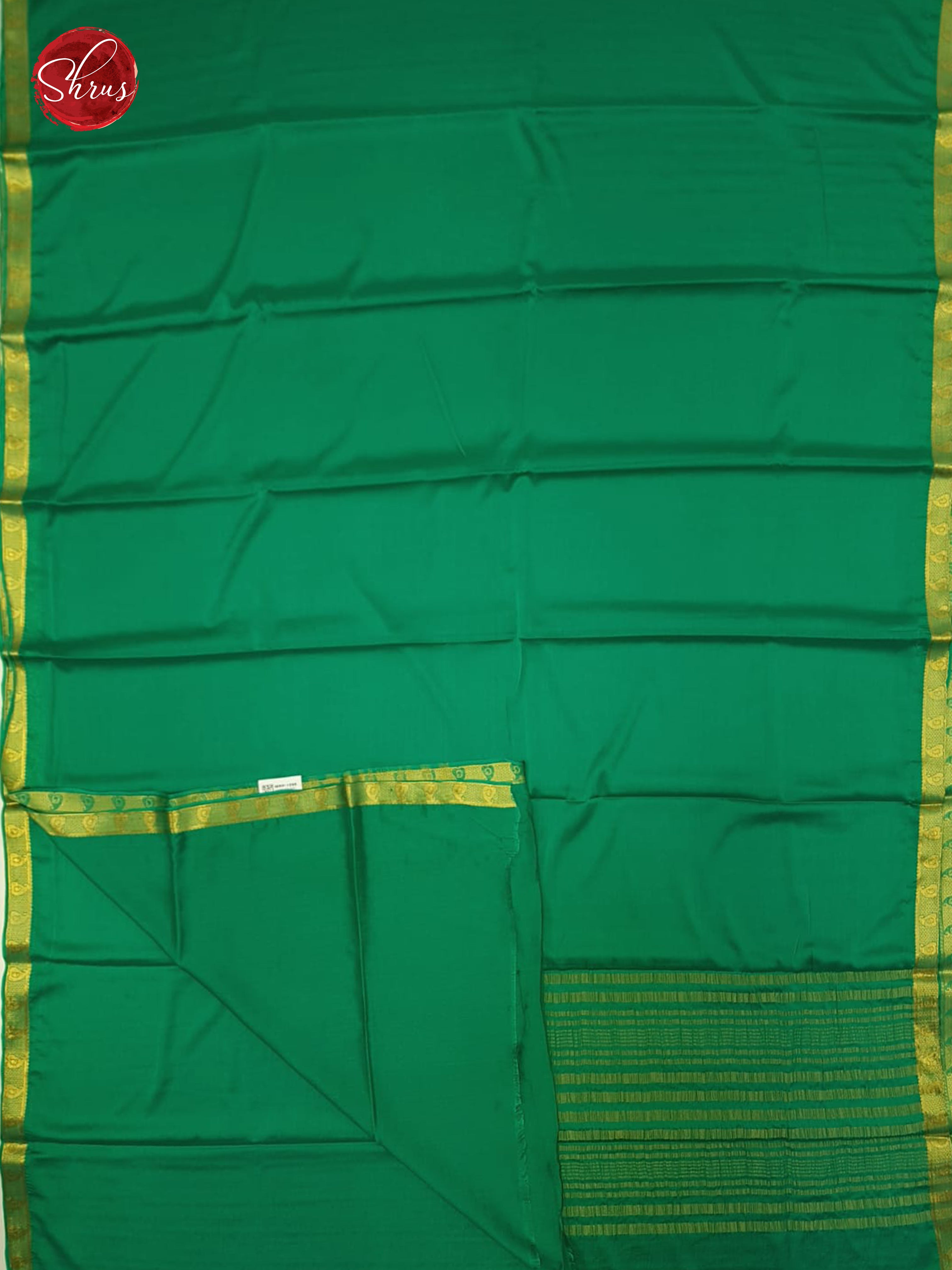 Green(Single Tone) - Semi Mysore silk - Shop on ShrusEternity.com