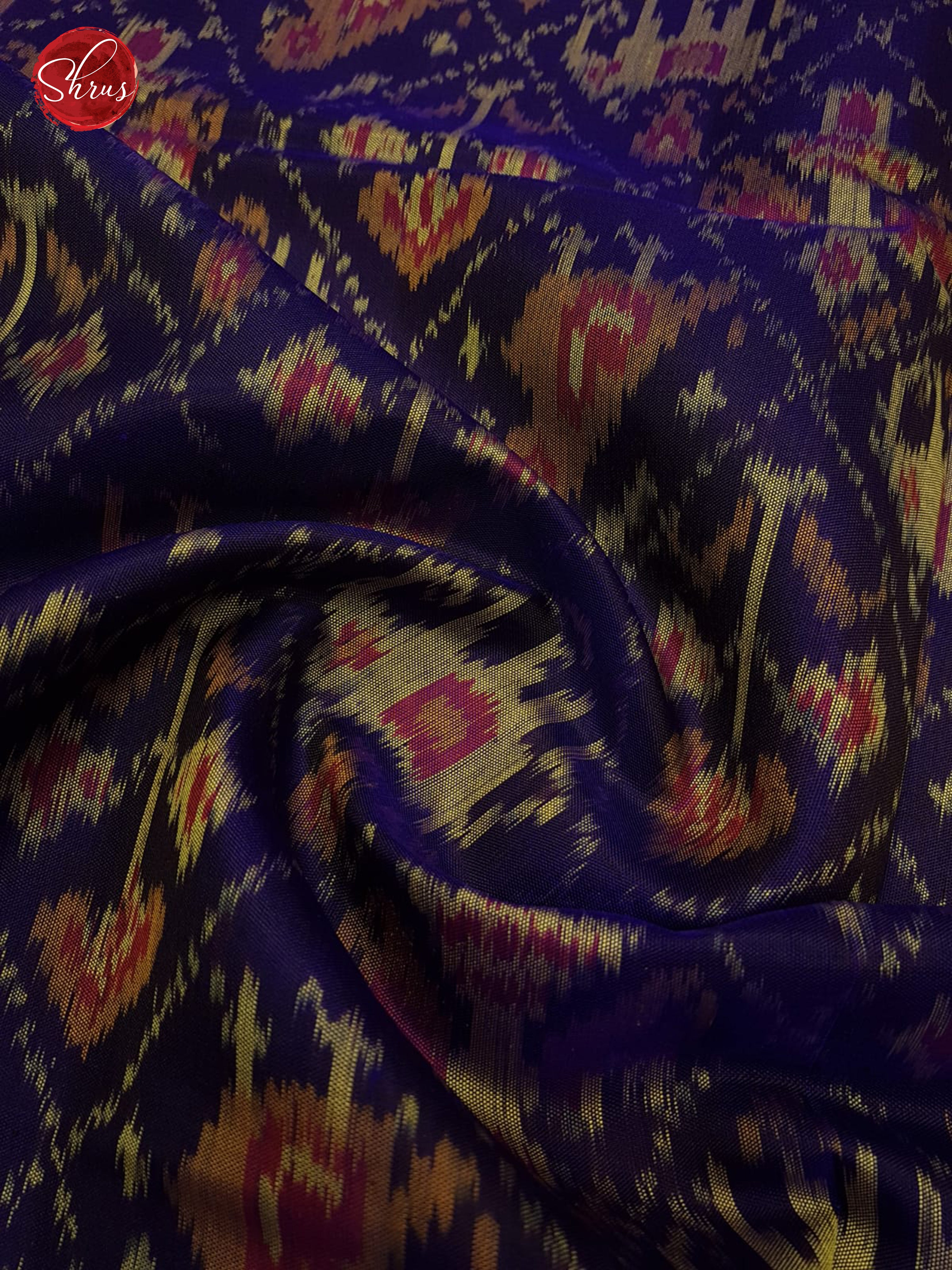 Blue(Single Tone)- Ikkat Silk Saree - Shop on ShrusEternity.com