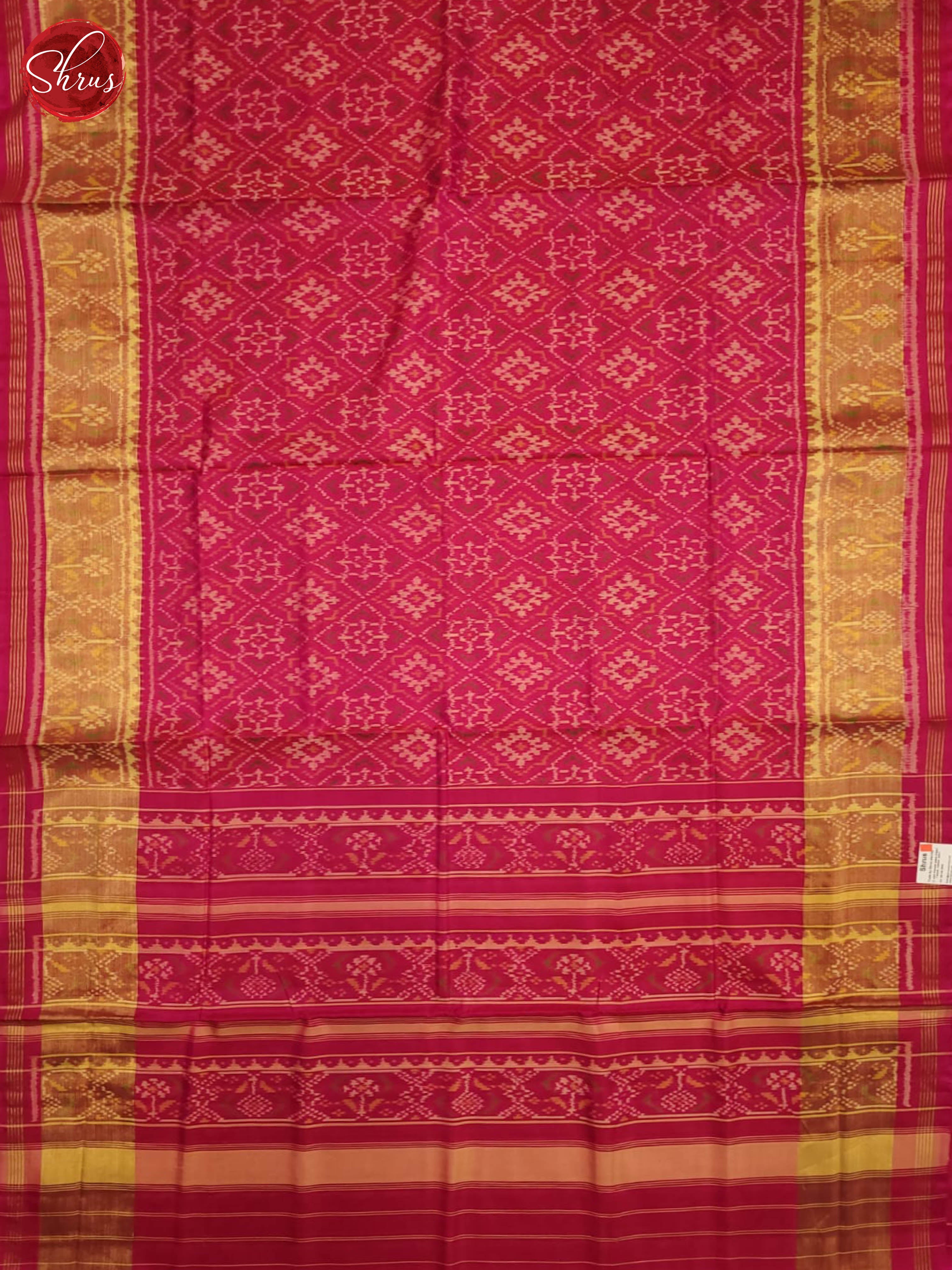 pink(Single Tone)- Ikkat Silk Saree - Shop on ShrusEternity.com