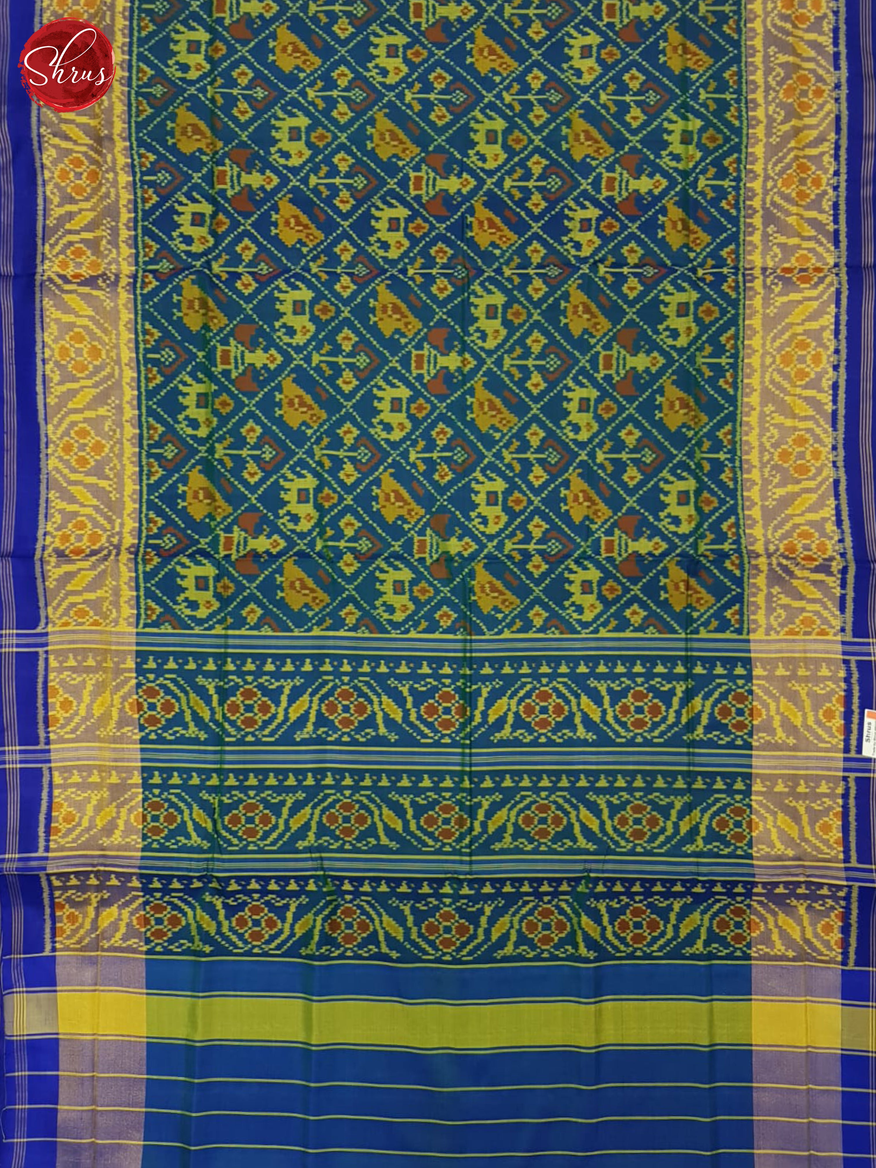 Blue - Ikkat Silk Saree -2