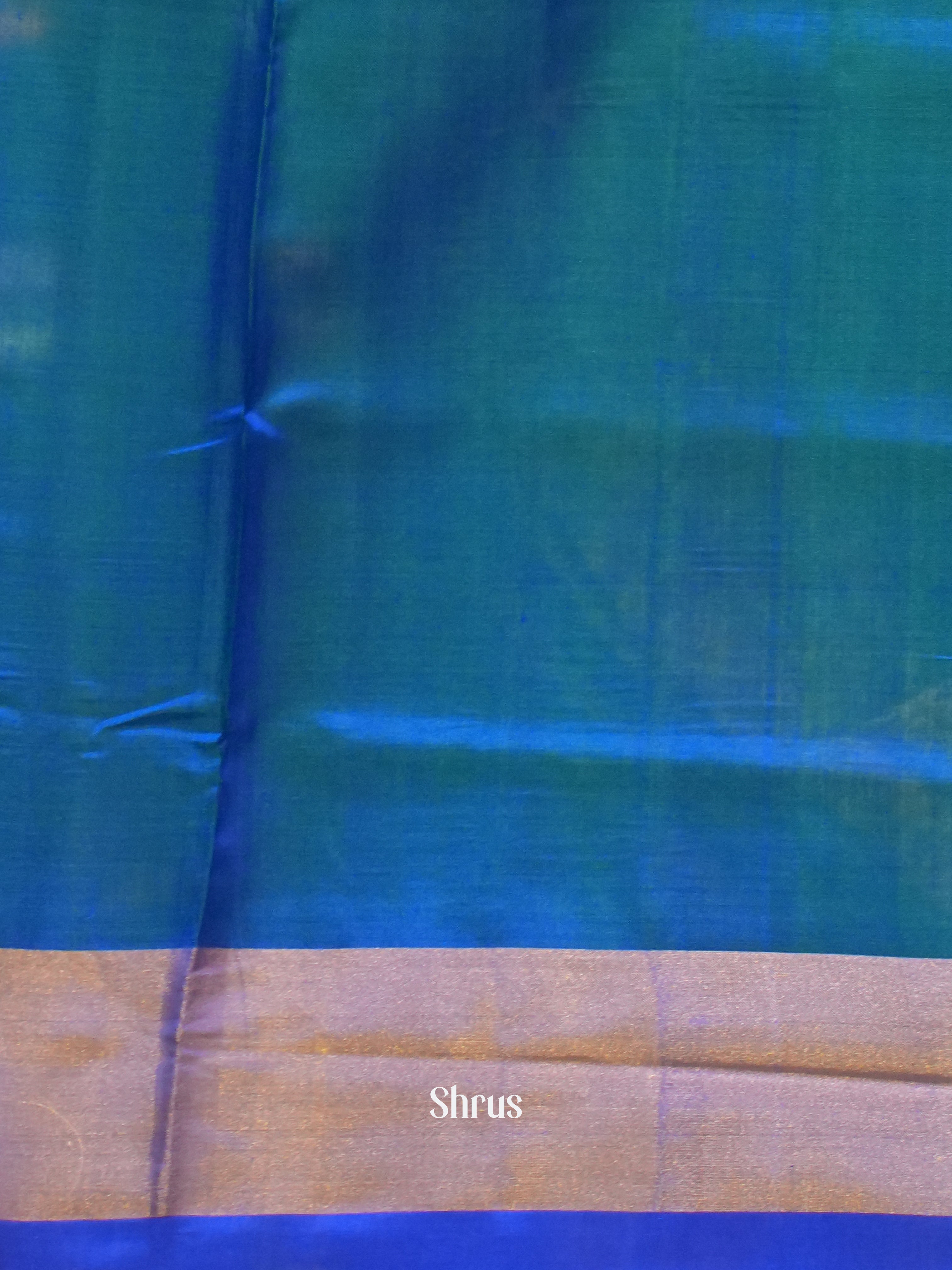 Blue - Ikkat Silk Saree-5