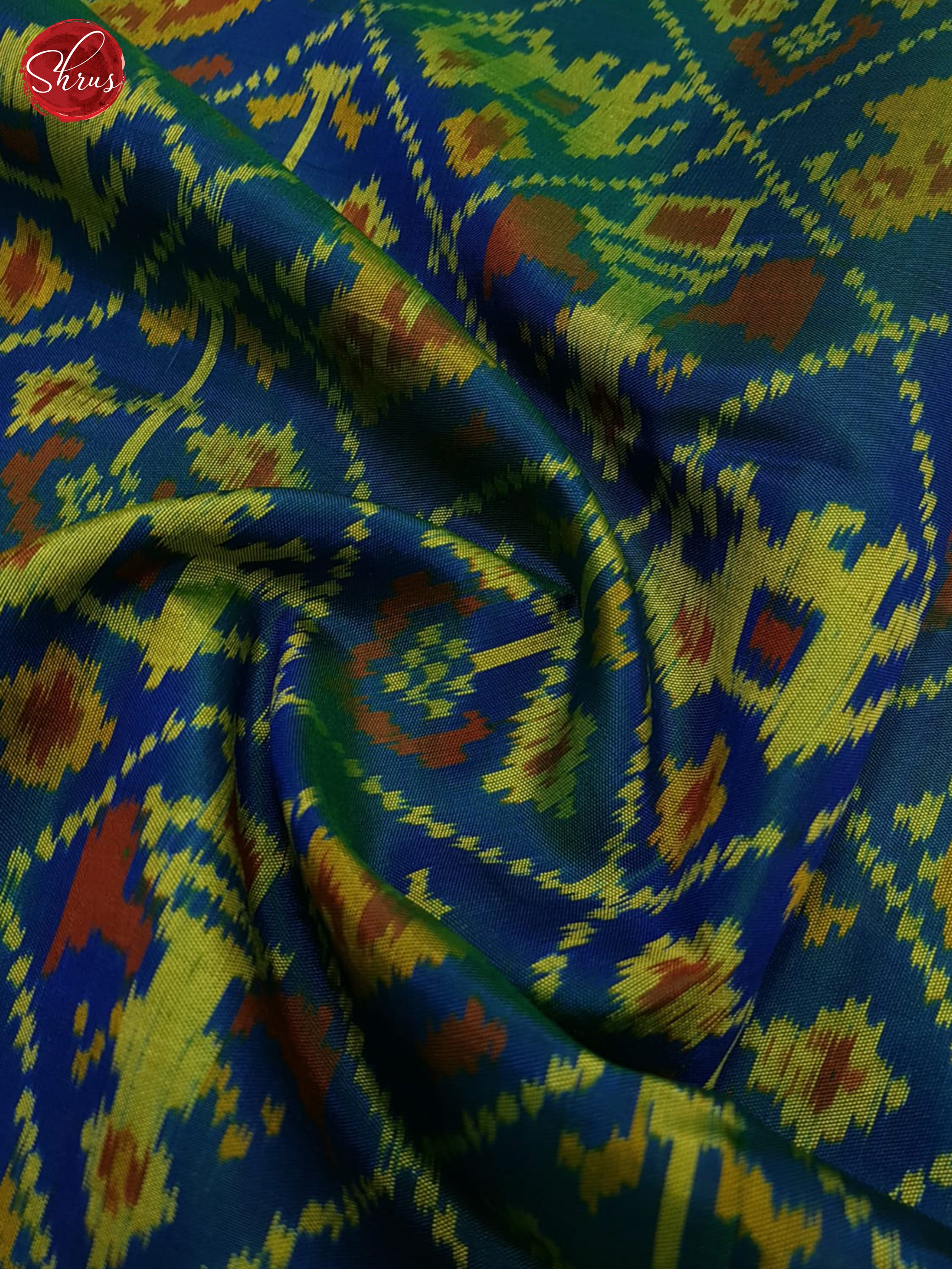 Blue - Ikkat Silk Saree-4