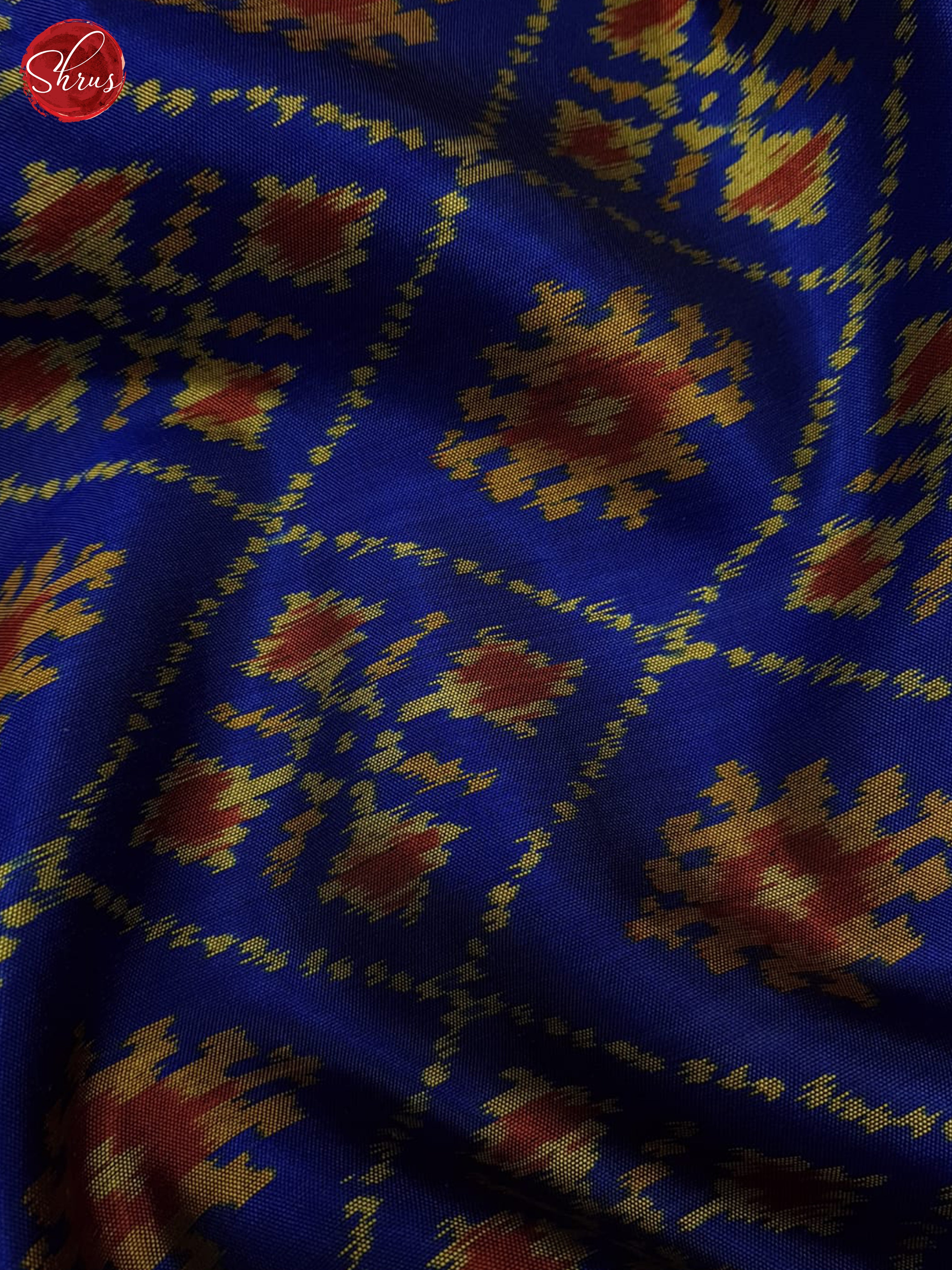 Blue(Single Tone) - Ikkat Silk Saree - Shop on ShrusEternity.com