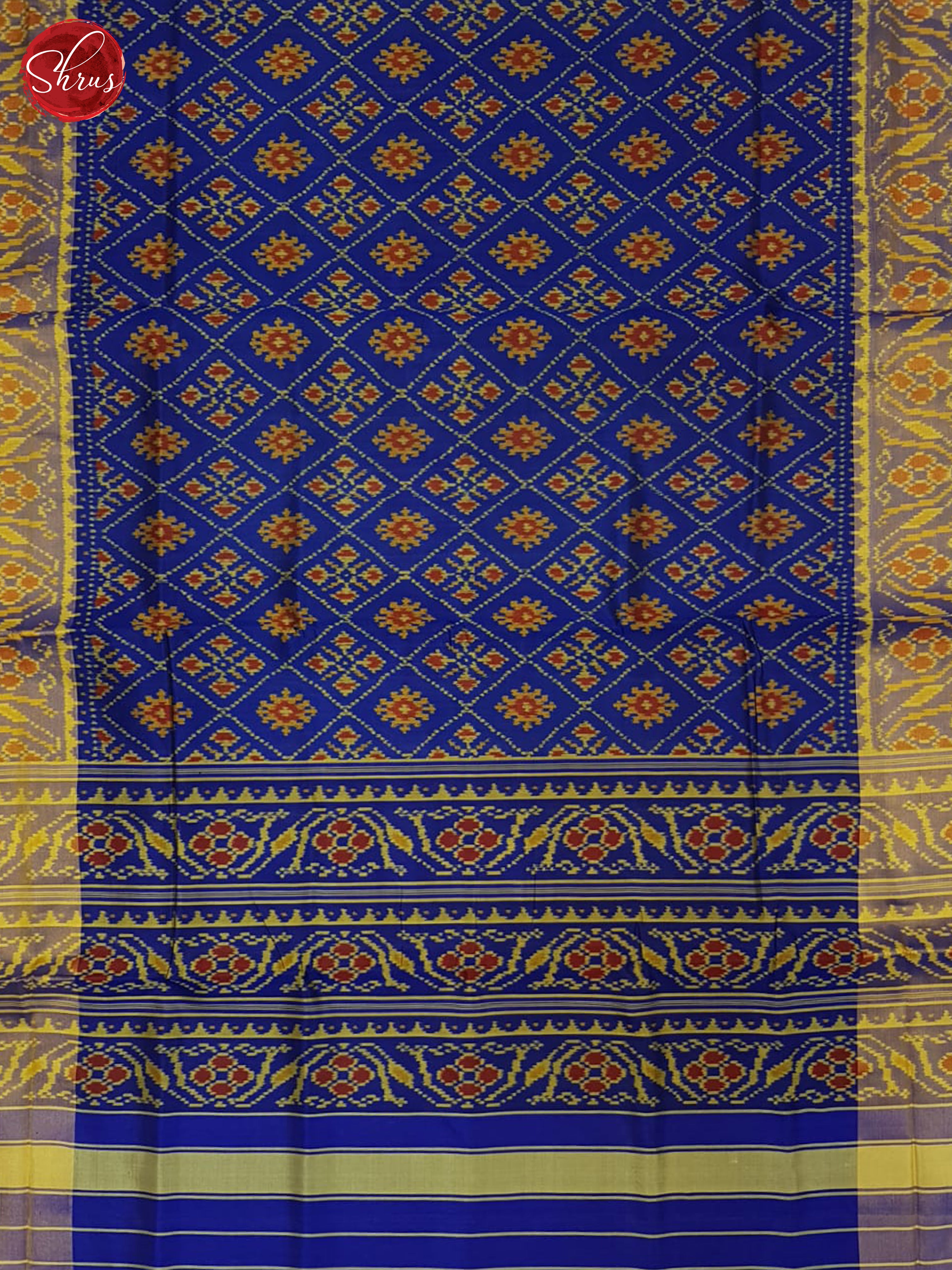 Blue(Single Tone) - Ikkat Silk Saree - Shop on ShrusEternity.com