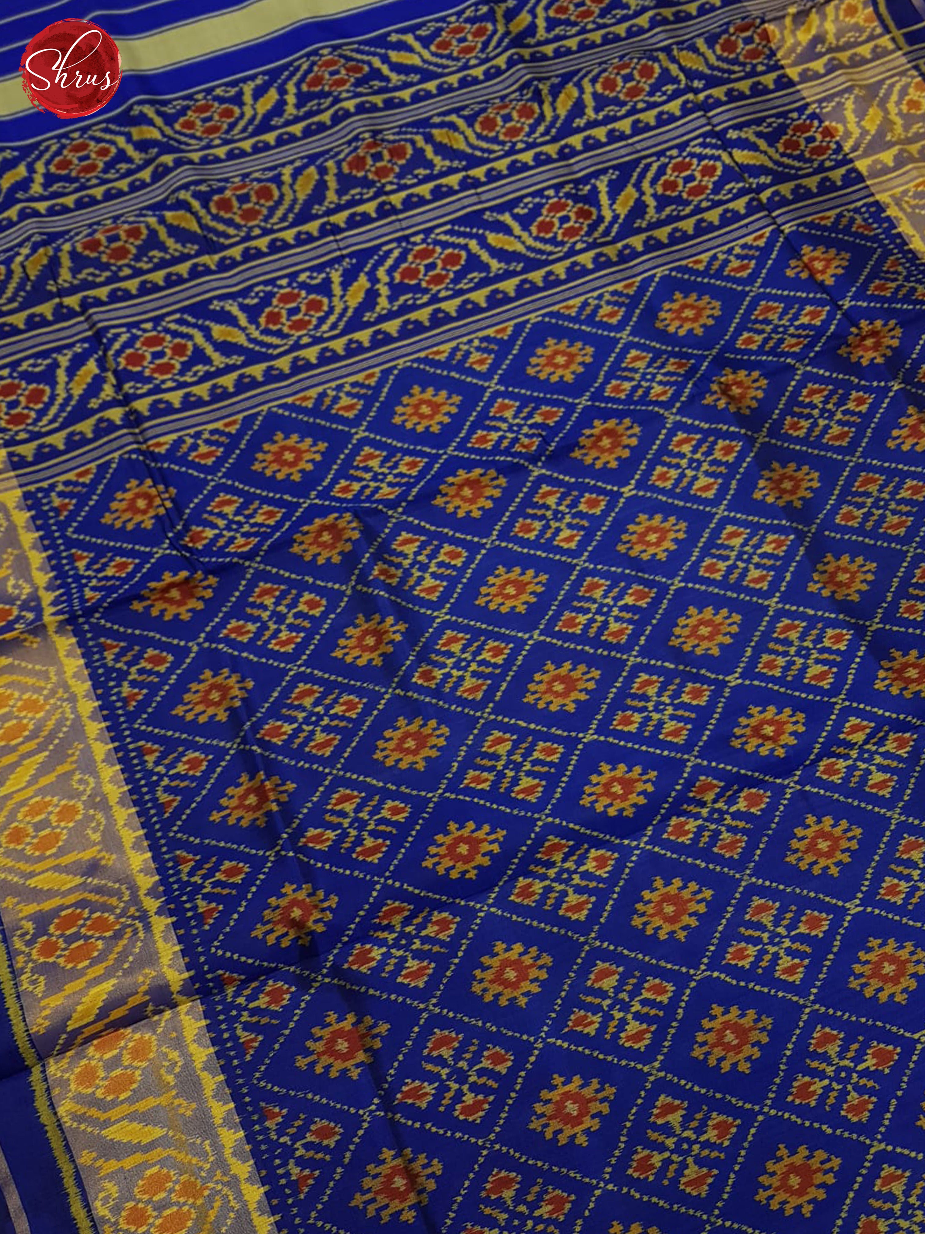 Blue(Single Tone) - Ikkat Silk Saree - Shop on ShrusEternity.com