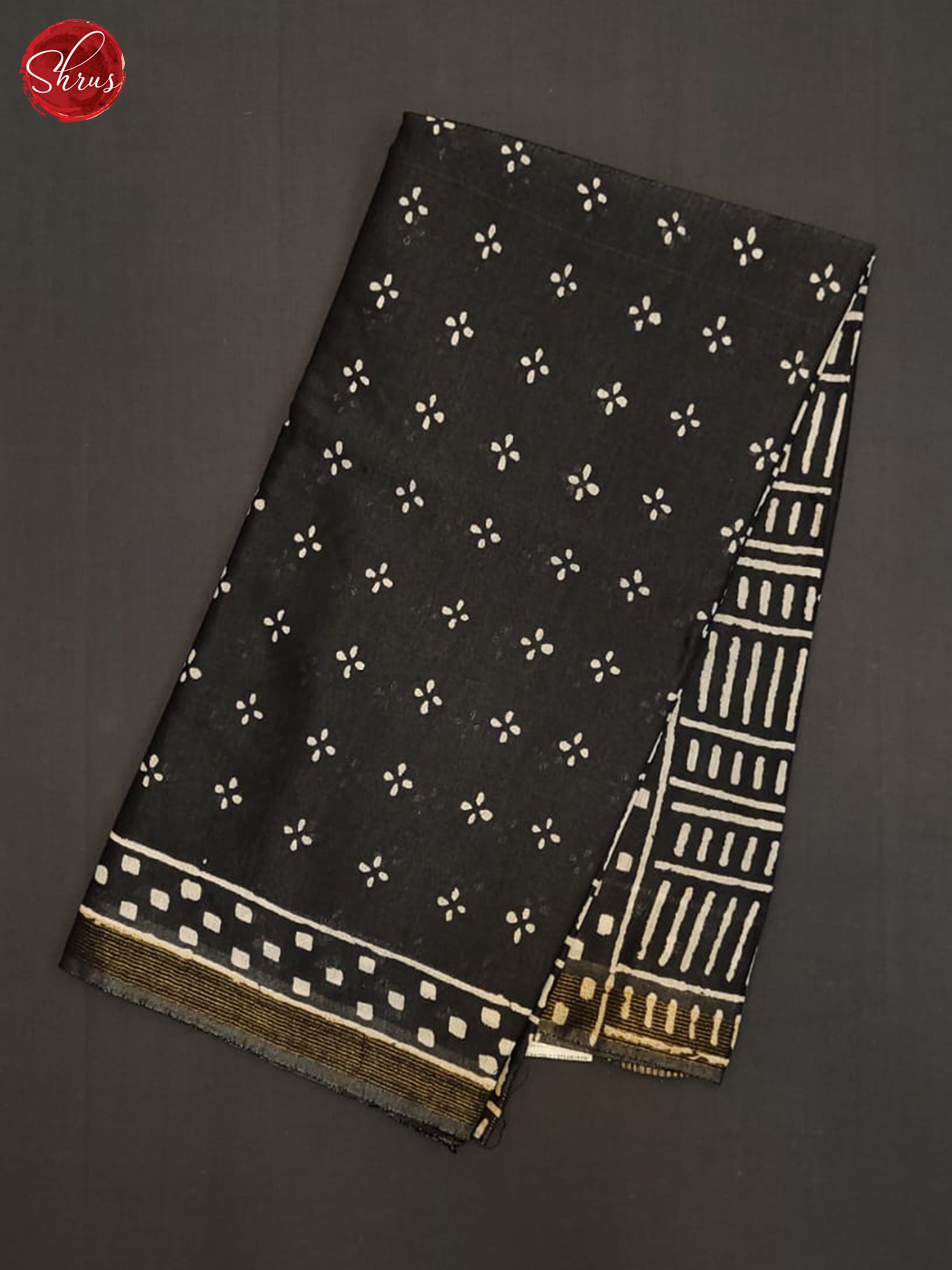 Black & White - Semi Chanderi Saree - Shop on ShrusEternity.com