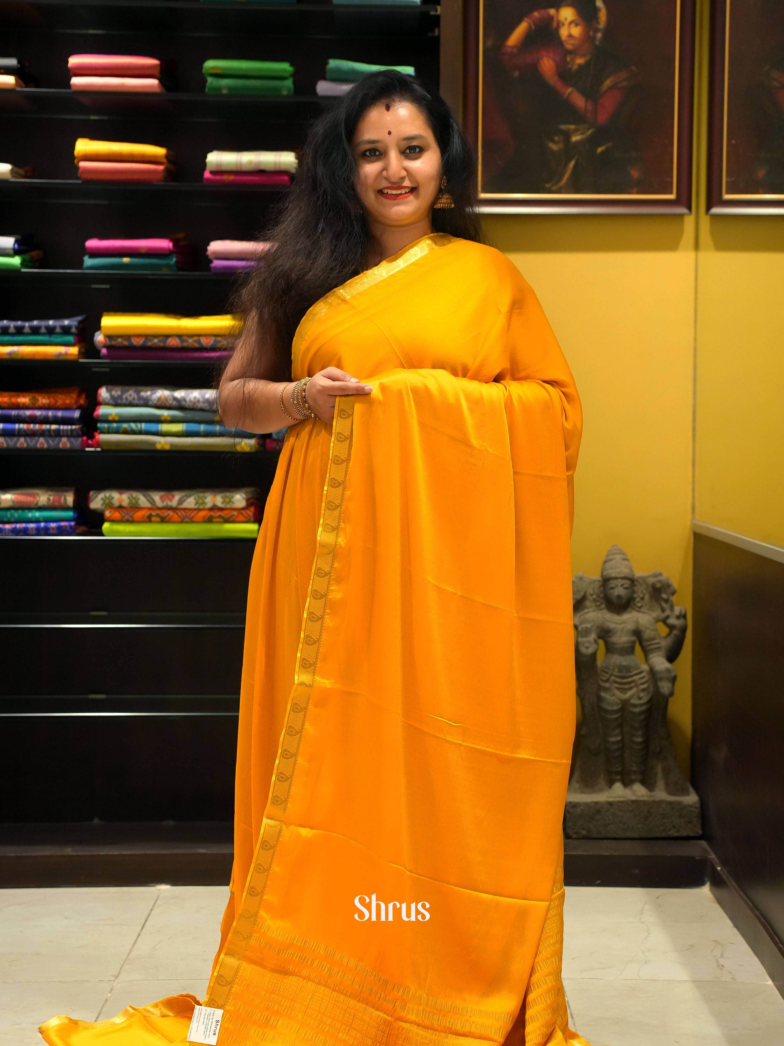 Golden Yellow - Semi Mysoresilk - Shop on ShrusEternity.com